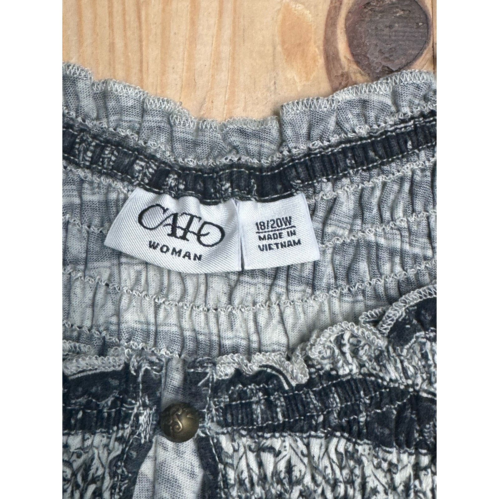 Other Cato Women’s Top Blouse Size 18/20 Black Short Sleeve Size XXL / US 16-18 / IT 52-54 - 5 Thumbnail