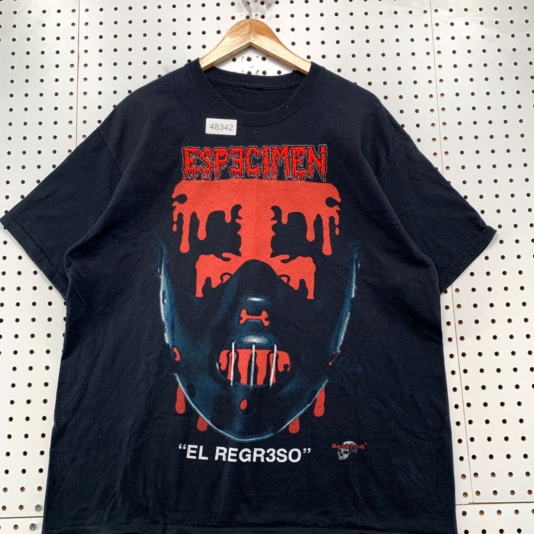 Vintage VINTAGE Especimen Shirt Mens XL Black El Regreso Rock & Death Embroidered Graphic Goth Size US XL / EU 56 / 4 - 4 Thumbnail