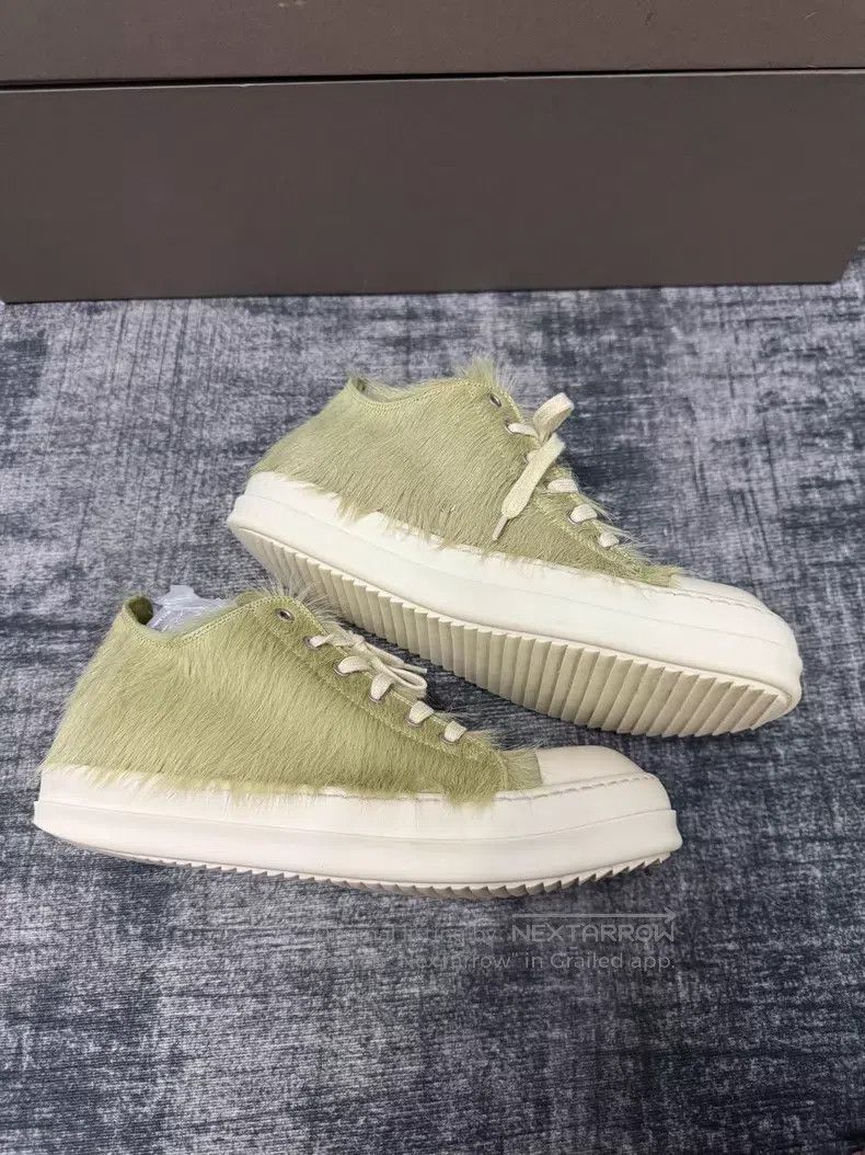 Rick Owens Rick Owens Mainline Green Horse Hair Low Top Big Converse Size US 9 / EU 42 - 2 Thumbnail