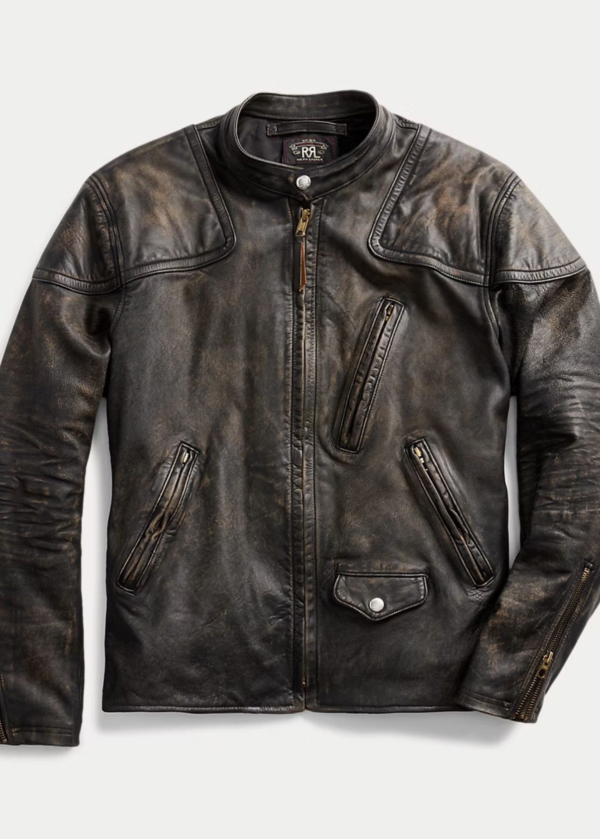Ralph Lauren Ralph Lauren Leather Moto Jacket Size US L / EU 52-54 / 3 - 1 Thumbnail