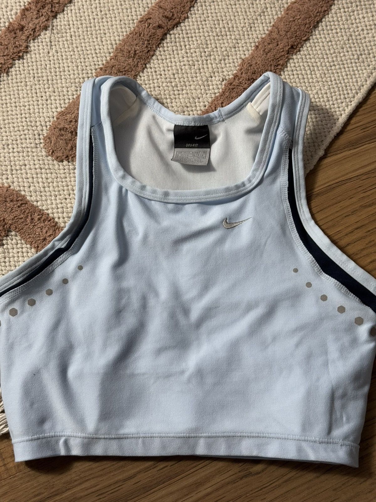 Nike × Vintage 1990s NIKE SWOOSH TANK CROP TOP Size XS / US 0-2 / IT 36-38 - 2 Thumbnail