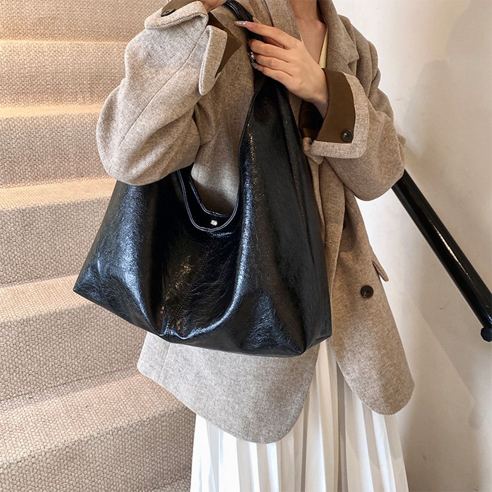 The Unbranded Brand Vintage Hobo Black Handbag Size ONE SIZE - 4 Thumbnail