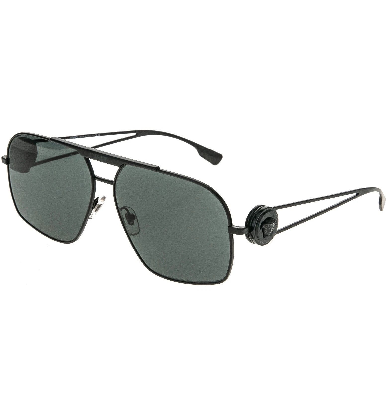 Versace VERSACE VE2269 2269 Medusa NAVIGATOR Matte Aviator Sunglass Size ONE SIZE - 2 Thumbnail