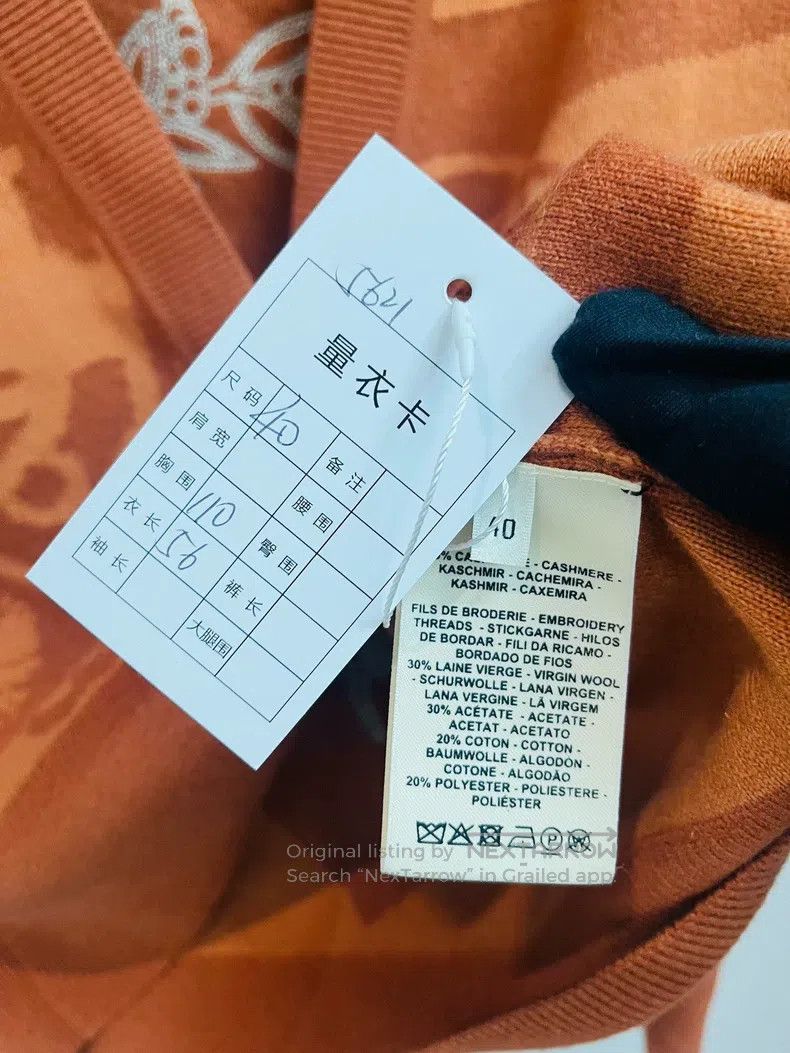 Hermes Hermes Orange Cashmere Cardigan Size S / US 4 / IT 40 - 4 Thumbnail