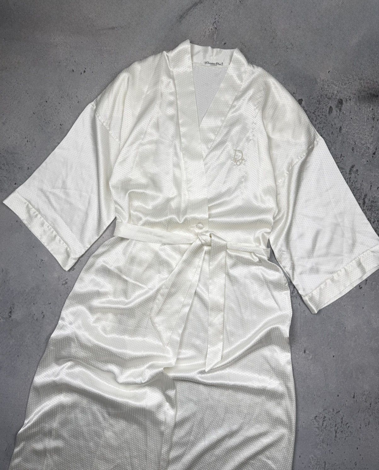 Dior Vintage Christian Dior Lingerie Full Length Nightgown & Robe Size L / US 10 / IT 46 - 1 Thumbnail