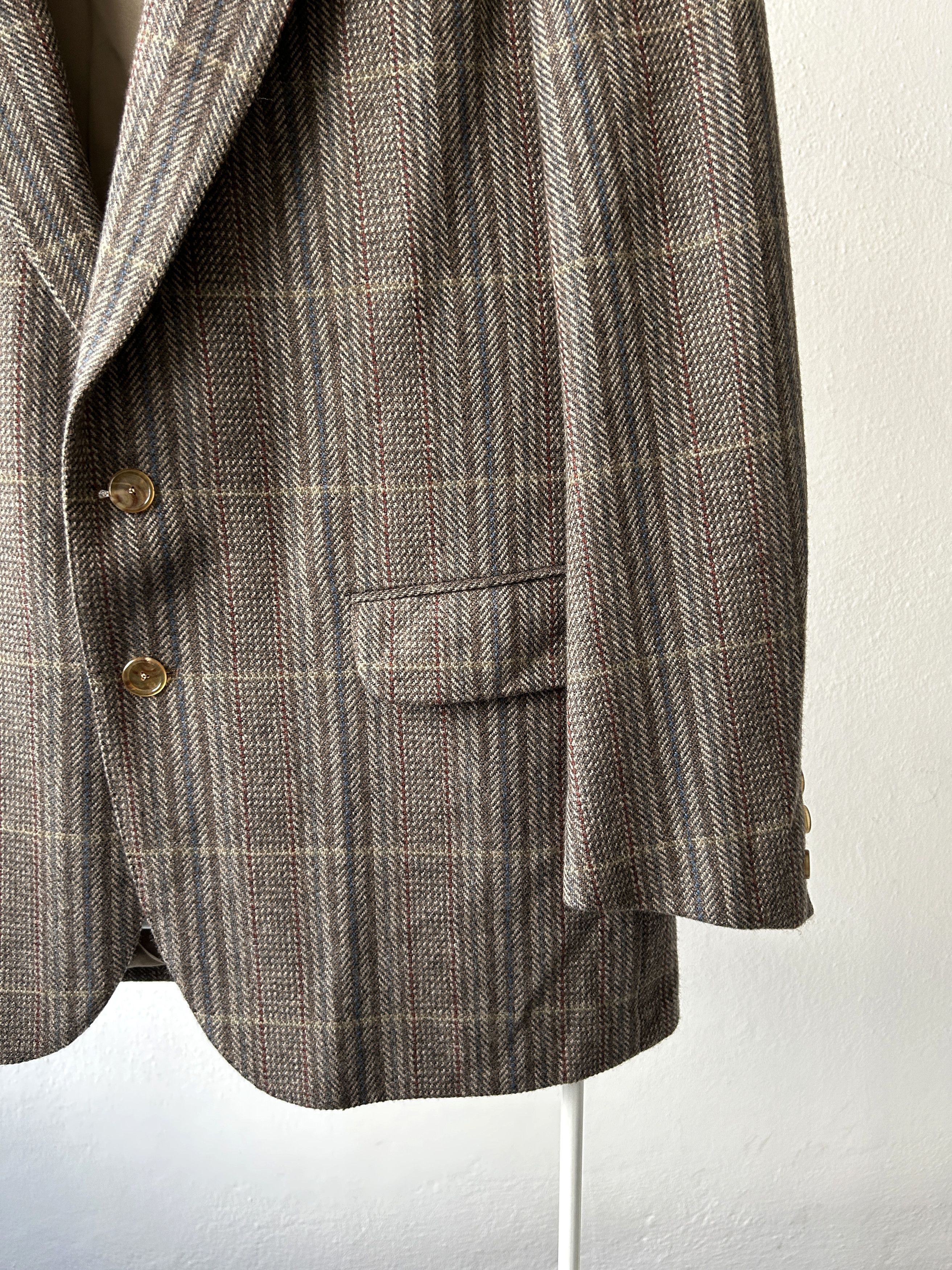 Vintage Vintage handmade checkered cashmere blazer Size 40S - 7 Thumbnail