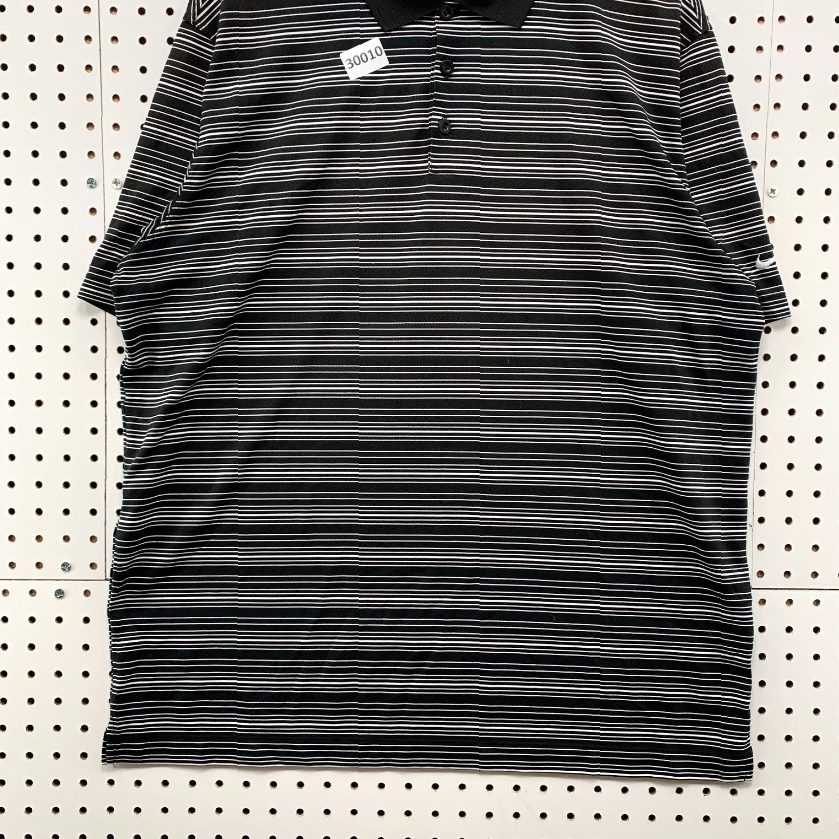 Nike VINTAGE Nike Golf Polo Shirt Mens XL Black Gray Striped Short Sleeve Nike Dri-Fit 24.5x30 Mens Shirts Polo Golf Size US XL / EU 56 / 4 - 6 Thumbnail