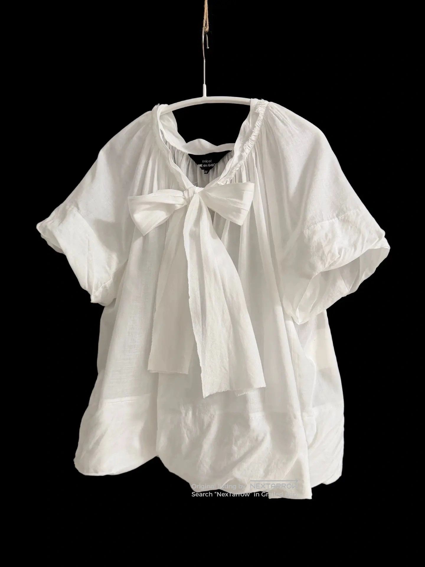 Comme Des Garçons Cloud Tie Shirt M in White, Women's — image 5 of 6