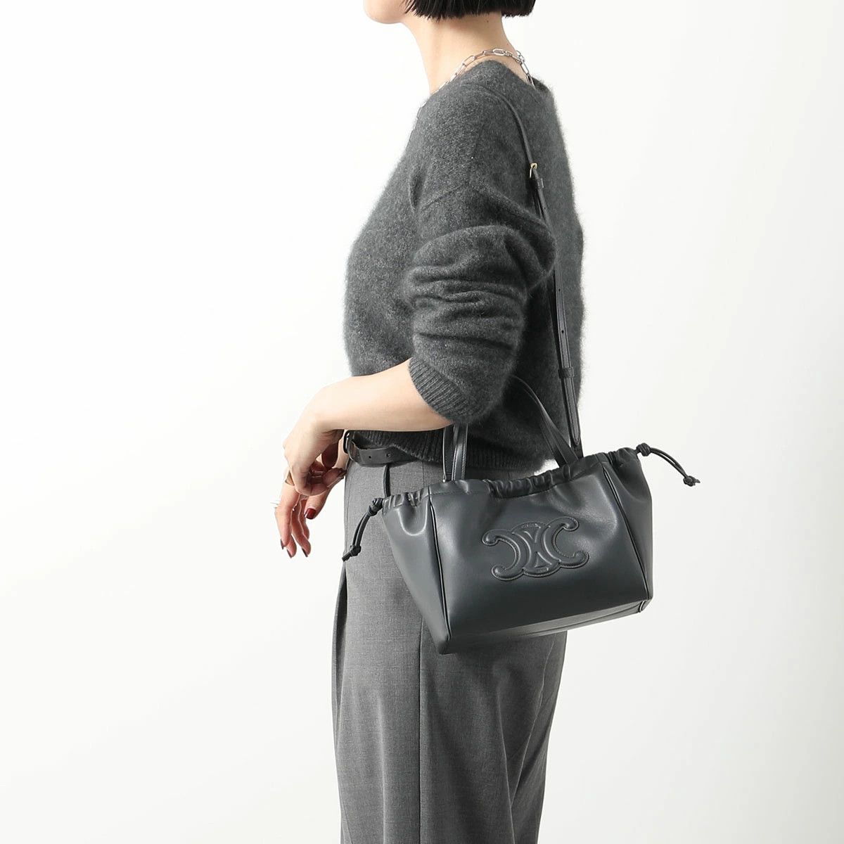 Celine o1bcso1str0725 Size : OS / 199973 Cuir Large Bag in Black Size ONE SIZE - 4 Thumbnail
