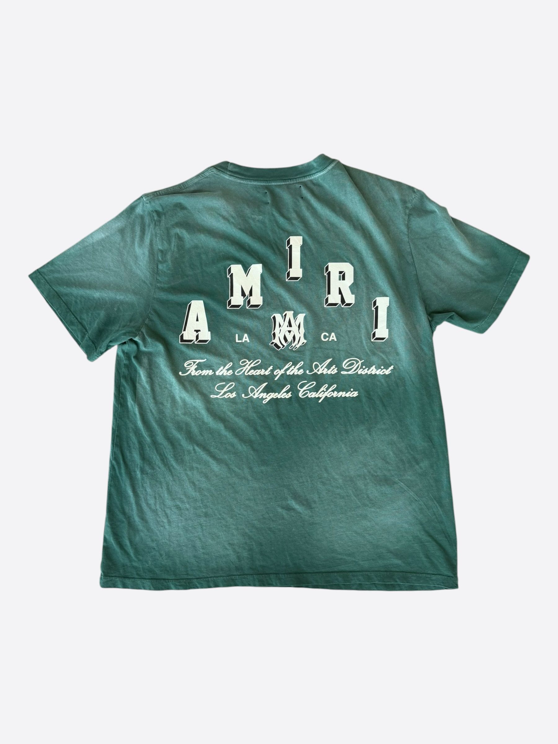 Amiri Amiri Green & White Collegiate Logo T-Shirt Size US XL / EU 56 / 4 - 2 Thumbnail