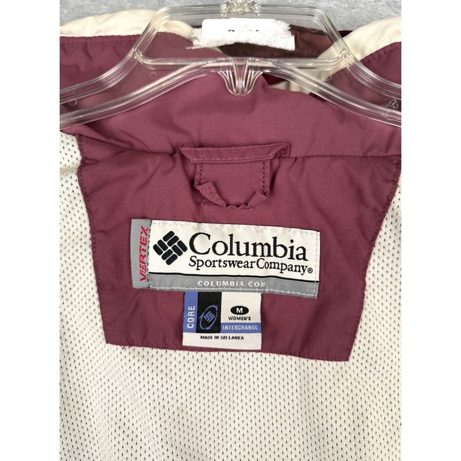 Pinko Columbia Jacket Womens Medium Pink Full Zip Hooded Nylon Vertex Insulated Lightweight Pockets Fall Winter Spring Size M / US 6-8 / IT 42-44 - 3 Thumbnail