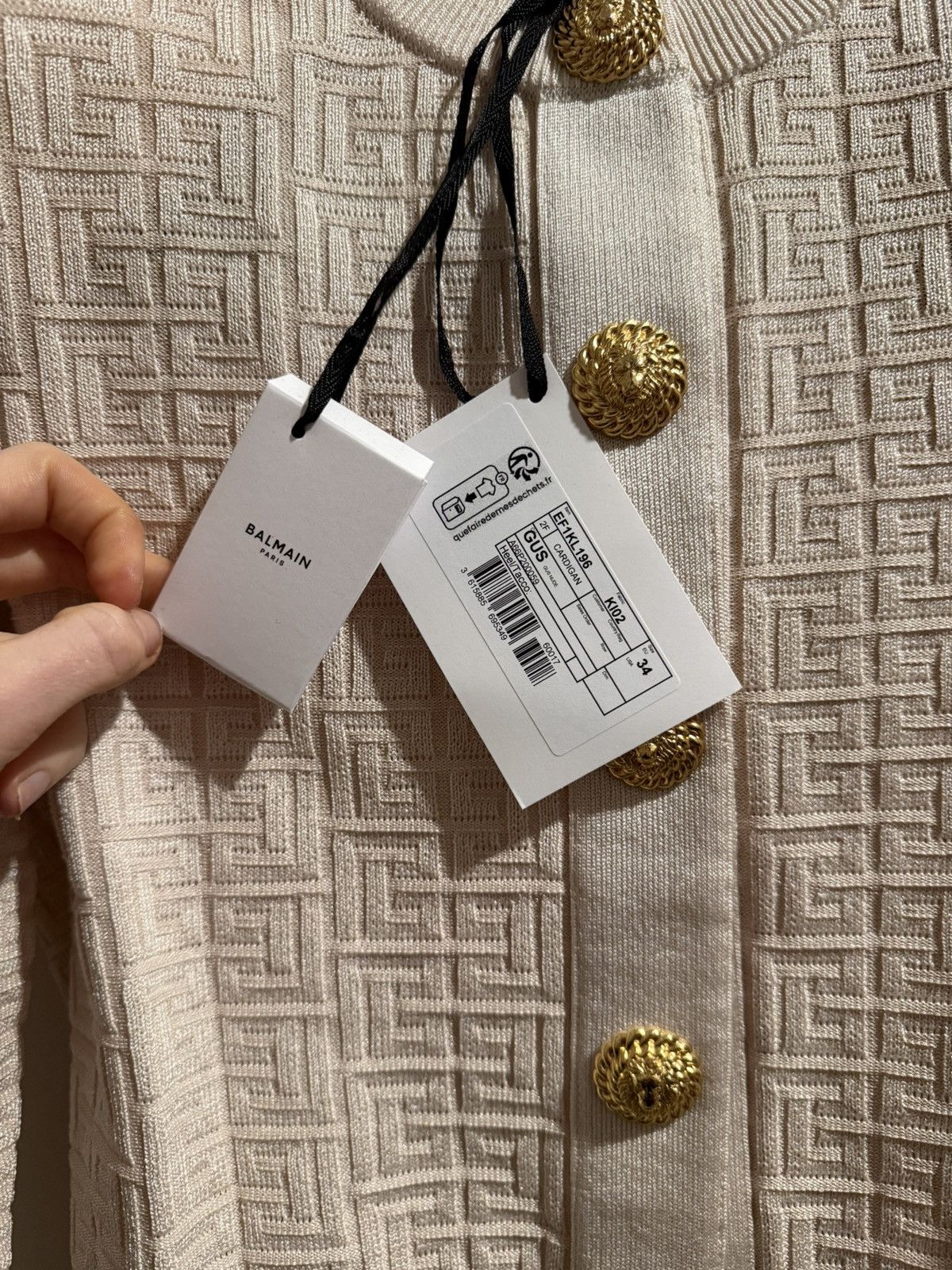 Balmain BALMAIN ‘25 Knit PB Labyrinth Cardigan *New With Tags* Size XS / US 0-2 / IT 36-38 - 5 Thumbnail