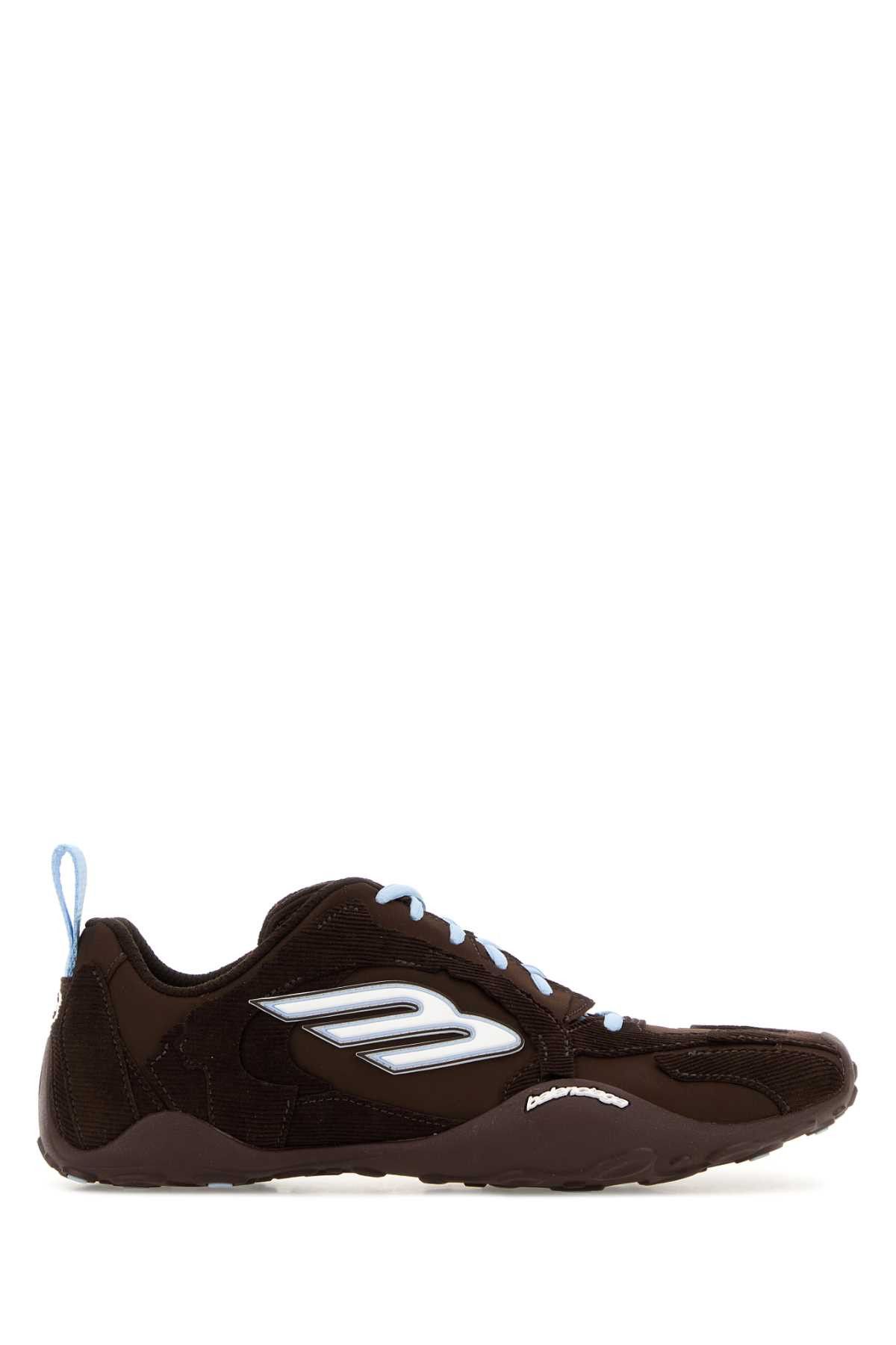 Balenciaga Brown Canvas And Corduroy Monday Ultra Sneakers Size US 11 / IT 41 - 1 Thumbnail