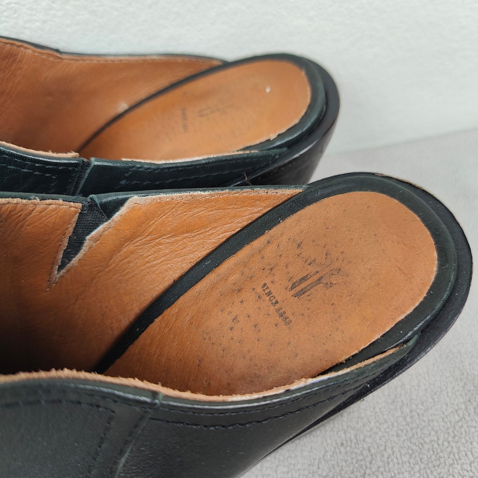 Frye Frye Serena Mules Womens 8.5 Black Leather Wedge Sandals Size US 8.5 / IT 38.5 - 8 Thumbnail