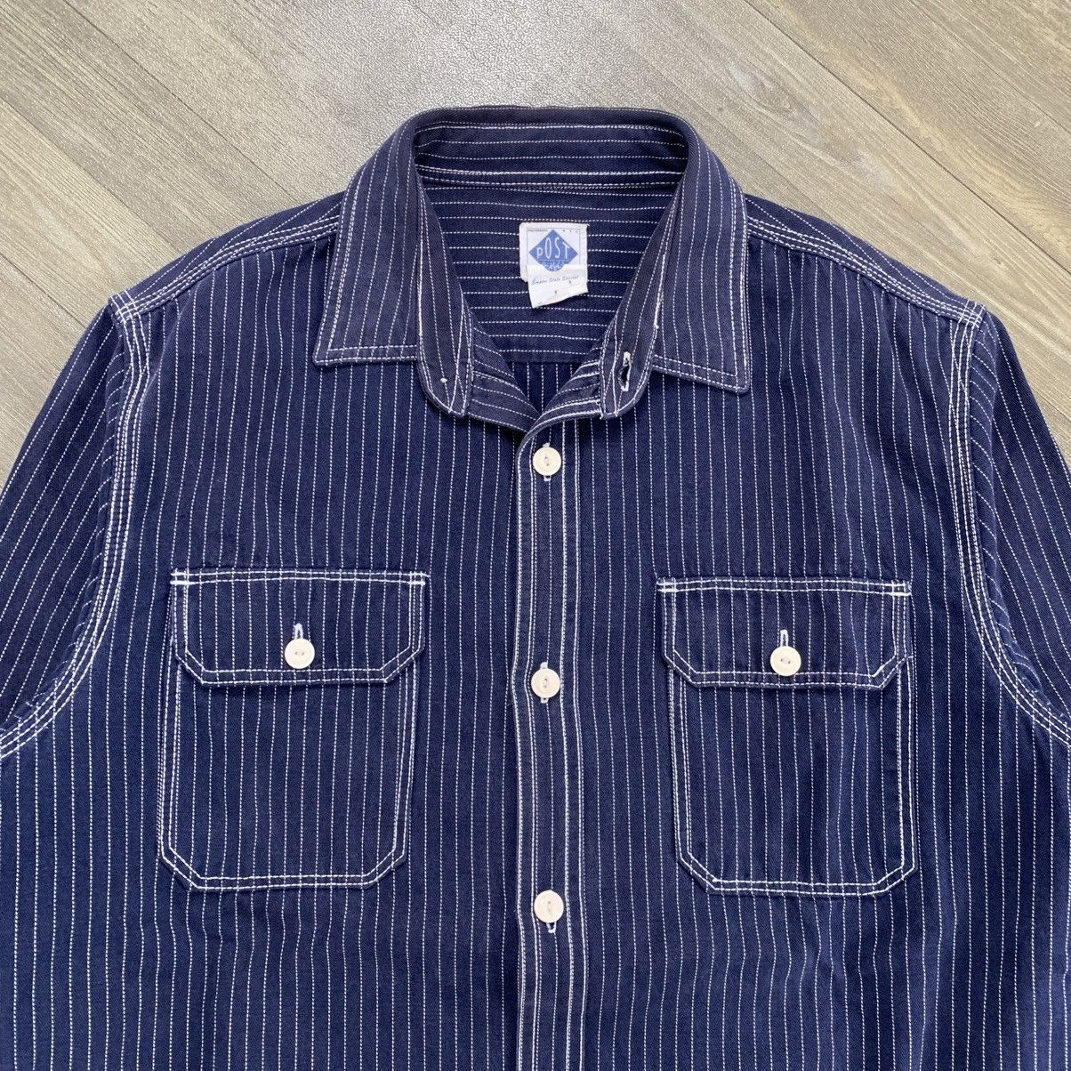 Post Overalls Post Overalls Union Made Hickory Denim Shirt Size US L / EU 52-54 / 3 - 6 Thumbnail