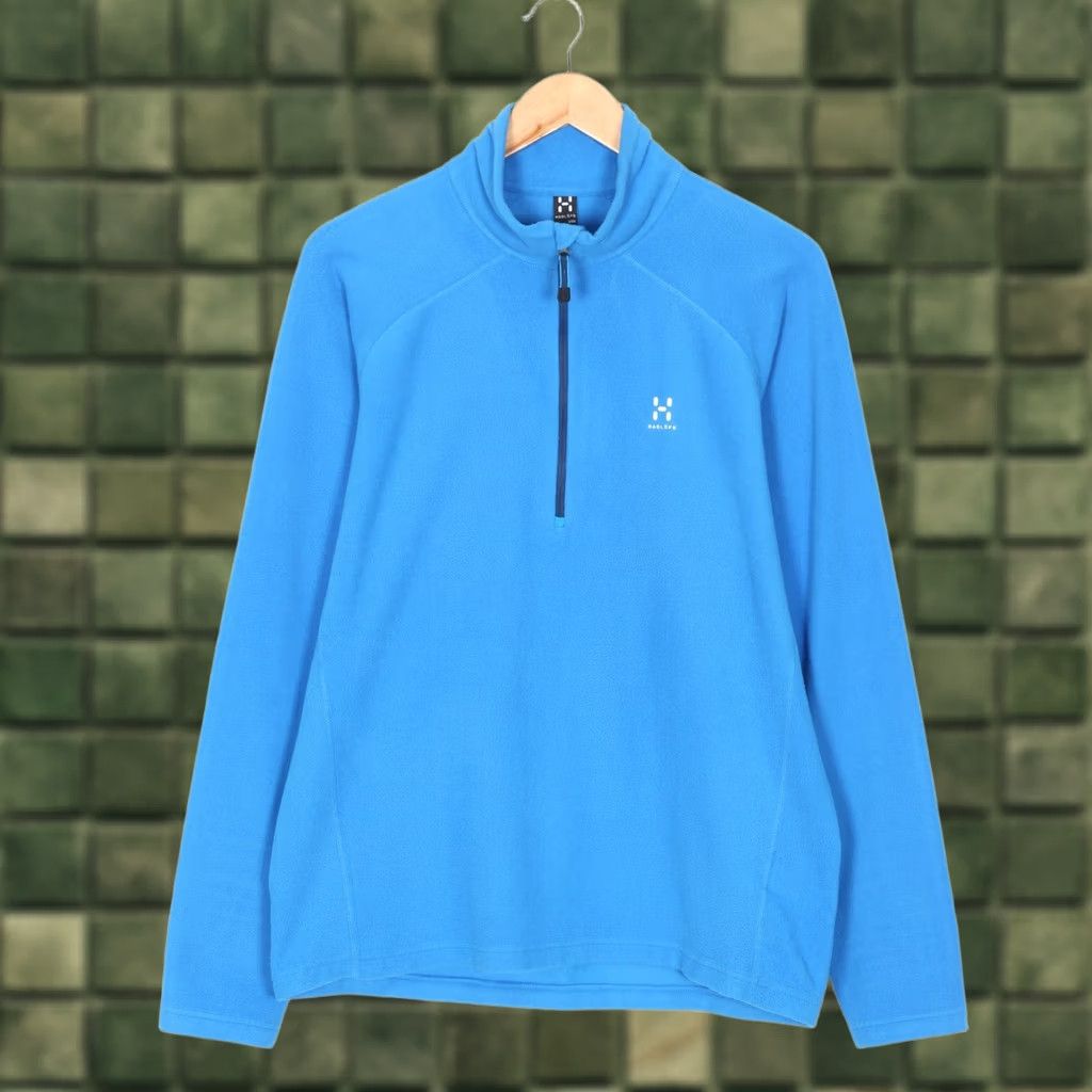 Vintage VINTAGE Haglöfs ASTRO Half Zip Fleece Pullover Top Men L Blue Size US L / EU 52-54 / 3 - 1 Thumbnail