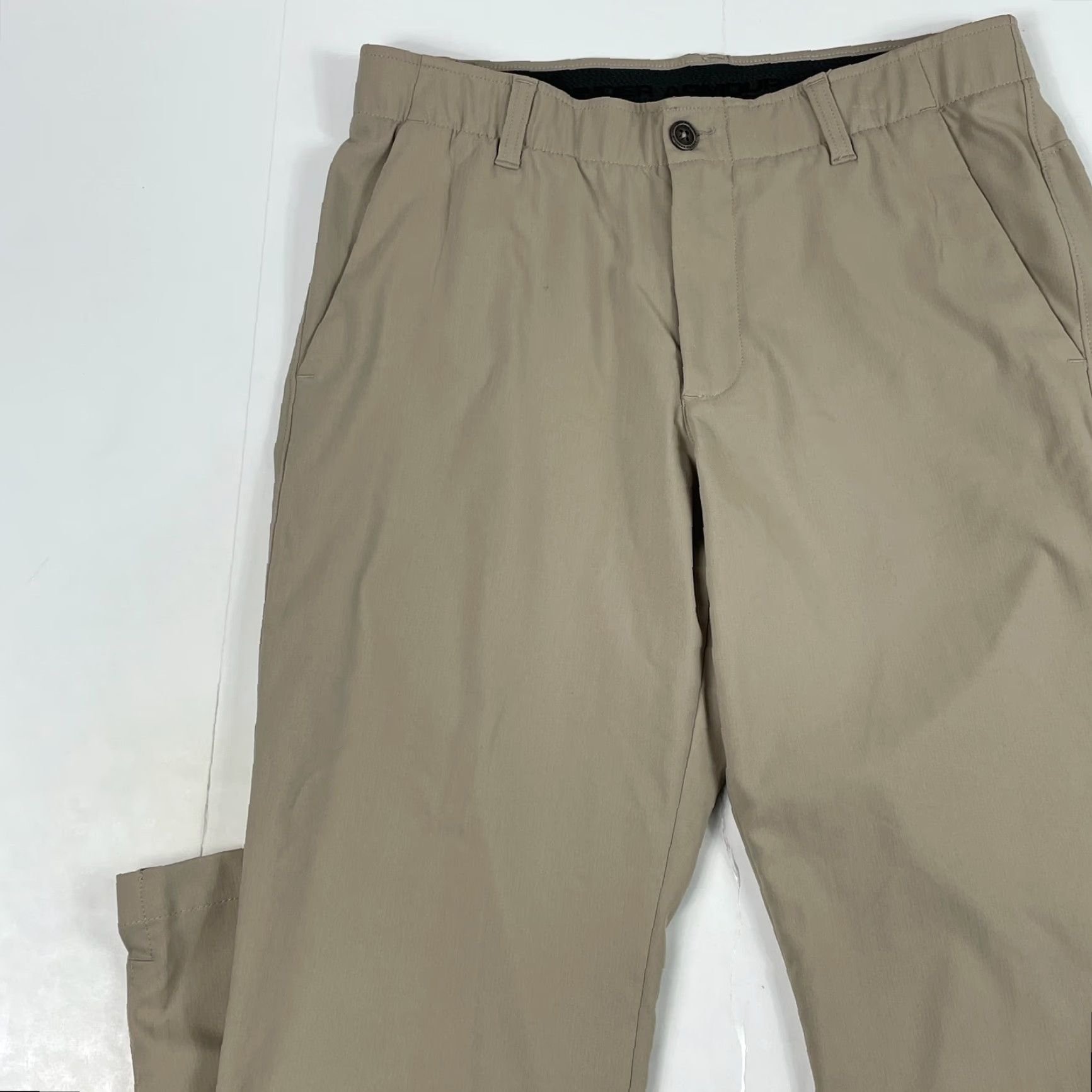 Under Armour Under Armour Pants Mens 32 x 32 Beige Golf Straight Leg Outdoors Stretch Pants mens 32 Beige Golf Straight Leg Size US 32 / EU 48 - 2 Thumbnail