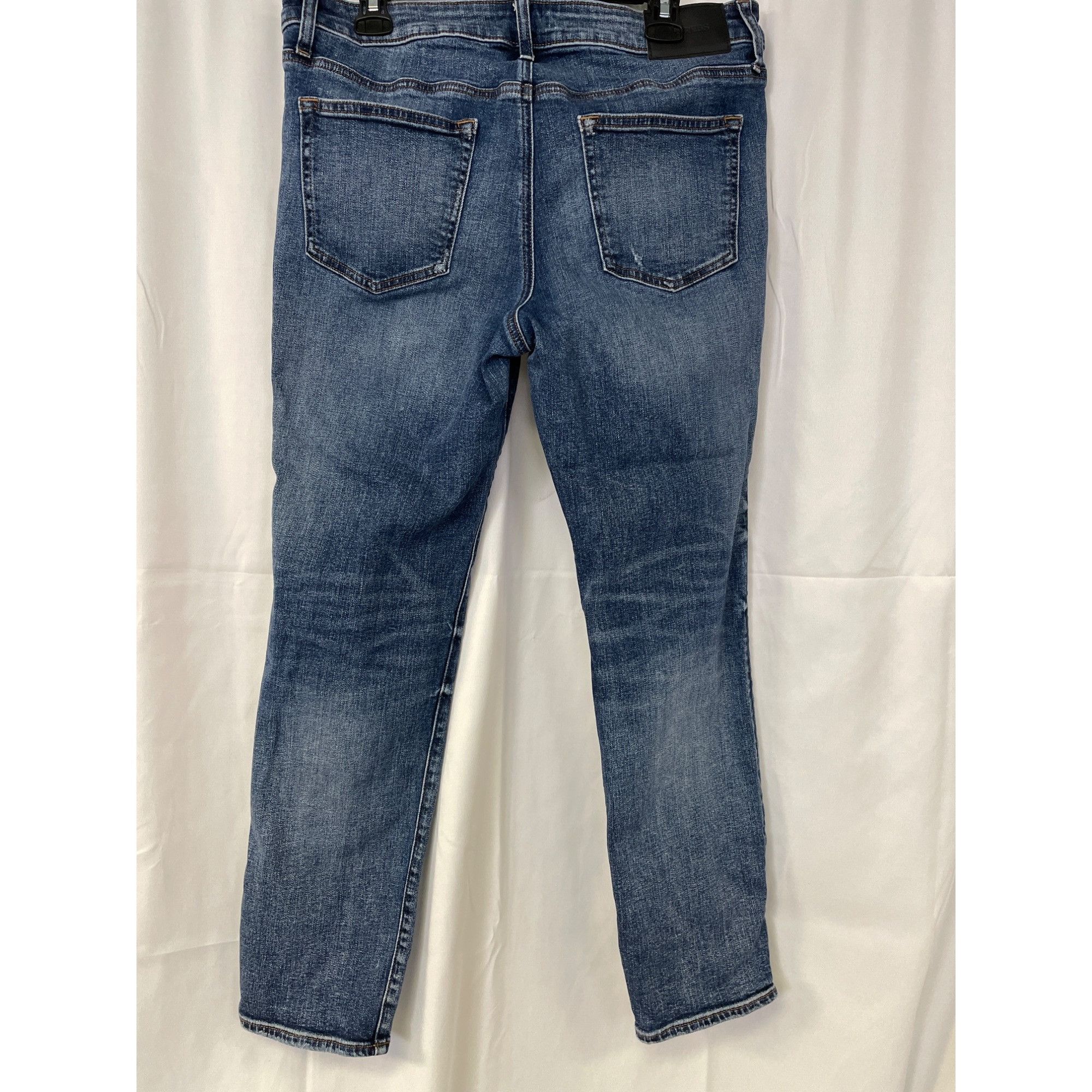 Express Express Mens Blue wash Jeans Slim fit Stretch Size 32 x 30 S Size US 32 / EU 48 - 2 Thumbnail