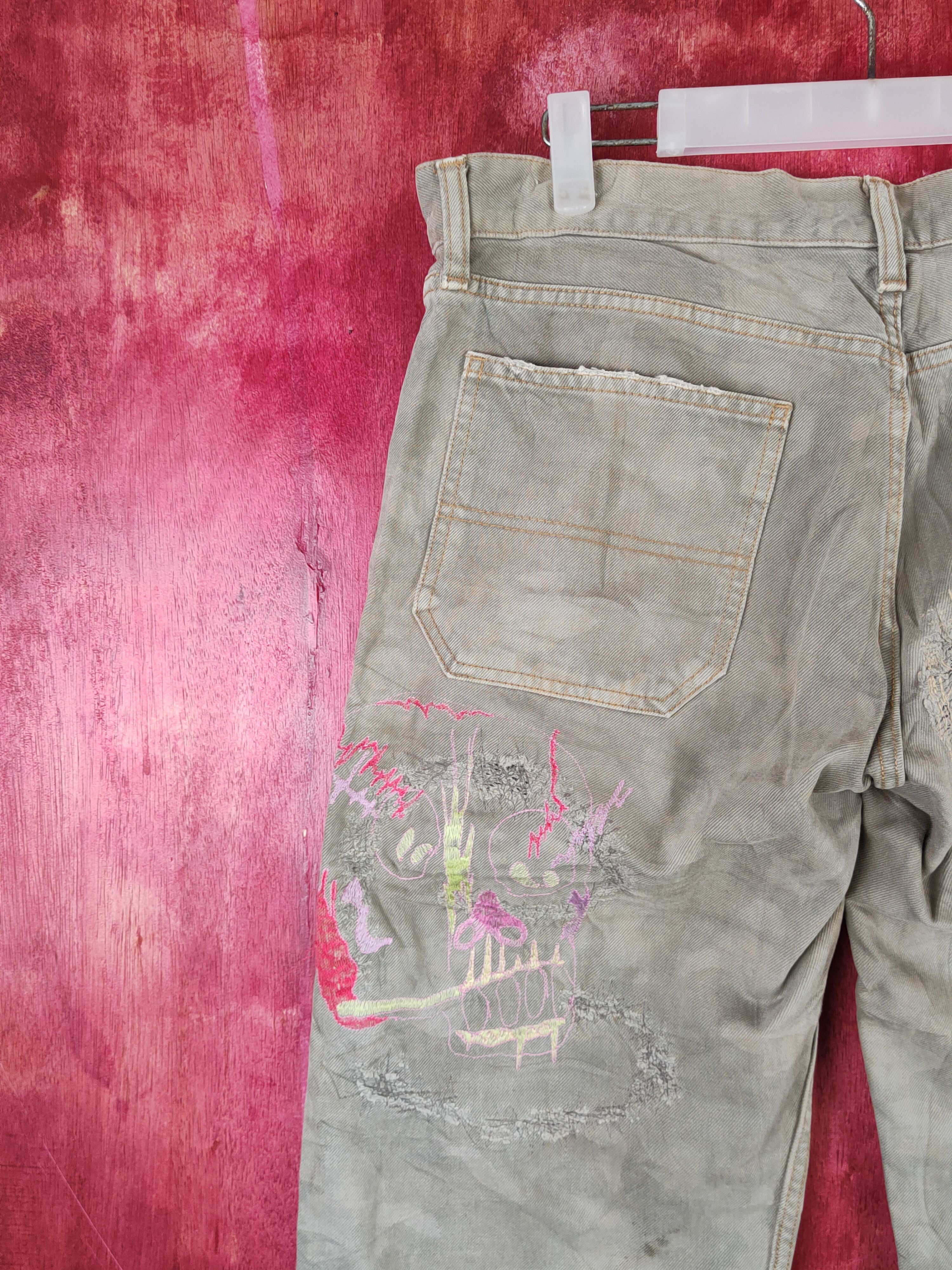 Japanese Brand Ozone Rocks Gray Faded Distressed Ripped Jeans #S1791 Size US 34 / EU 50 - 10 Thumbnail