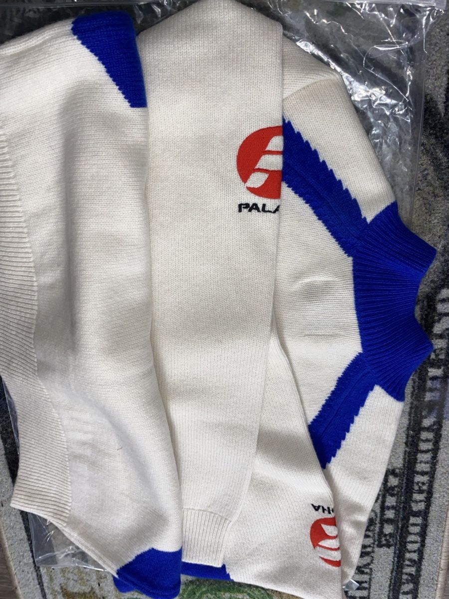 Palace × Rapha Palace x Rapha Zip Knit White Size US XL / EU 56 / 4 - 4 Thumbnail