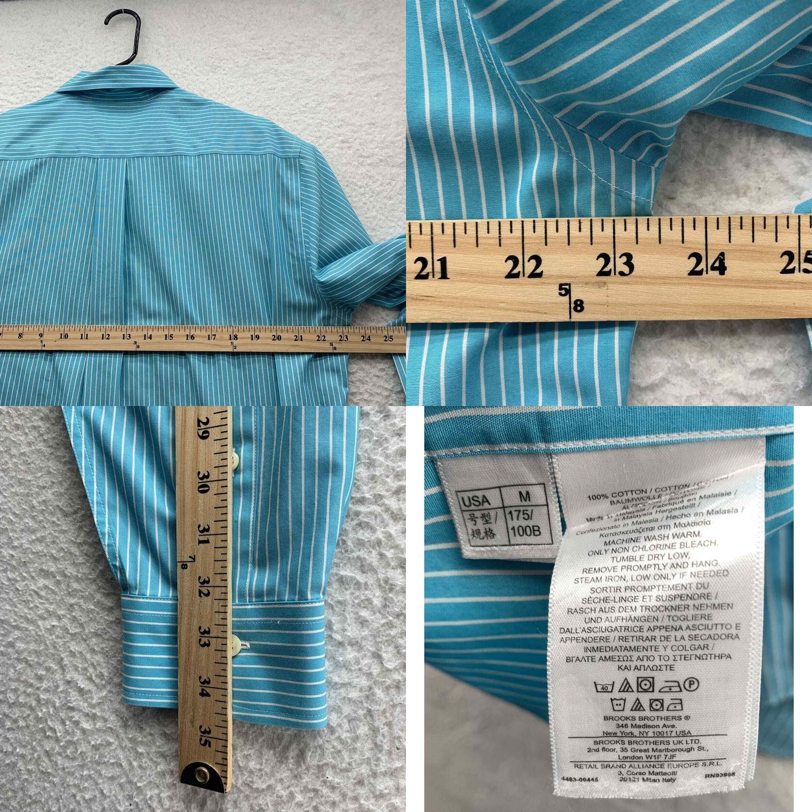 Brooks Brothers Brooks Brothers Button Up Shirt Mens Medium Non Iron Blue White Preppy Dad 346 Size US M / EU 48-50 / 2 - 8 Thumbnail
