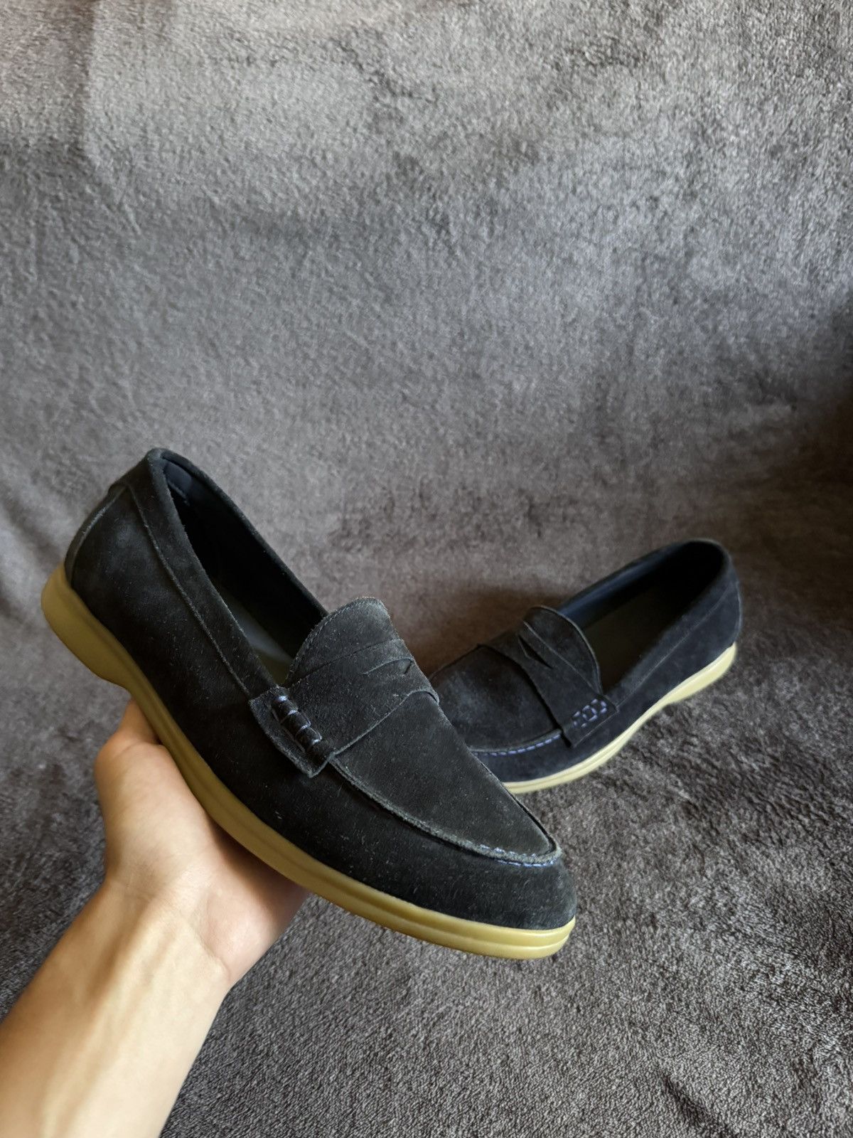Brunello Cucinelli Brunello cucinelli suede navy loafers Size US 8.5 / EU 41-42 - 1 Thumbnail
