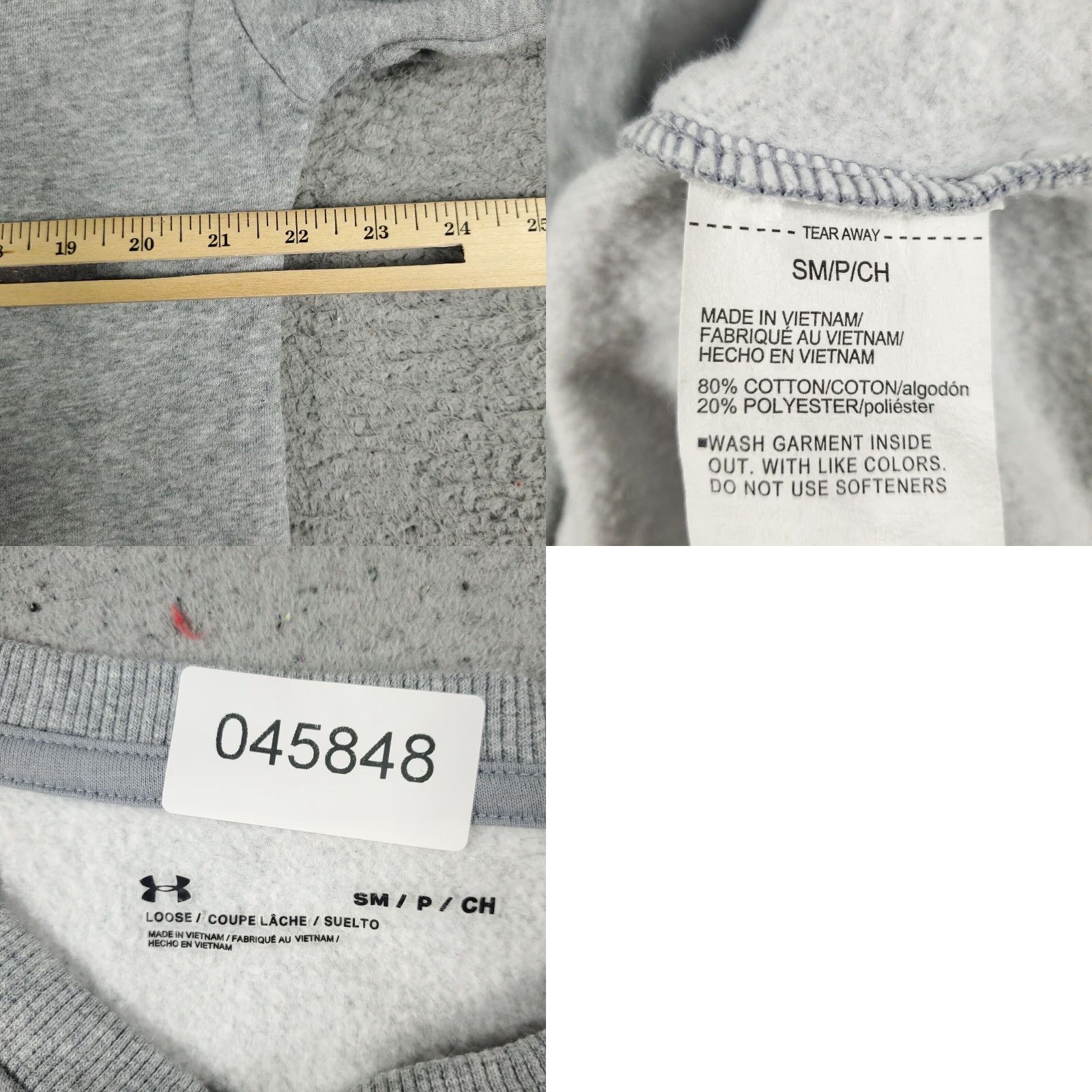 Under Armour Under Armour Sweatshirt Womens Small Gray Pullover Hoodie Activewear Size S / US 4 / IT 40 - 8 Thumbnail