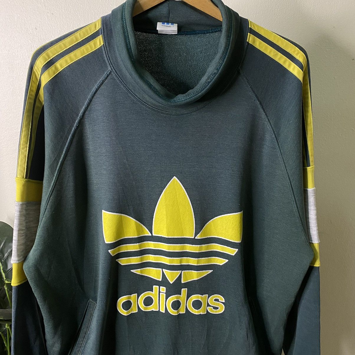 Adidas × Vintage Vintage 1990s Adidas Big Logo Brazil Sweatshirt Size US L / EU 52-54 / 3 - 2 Thumbnail