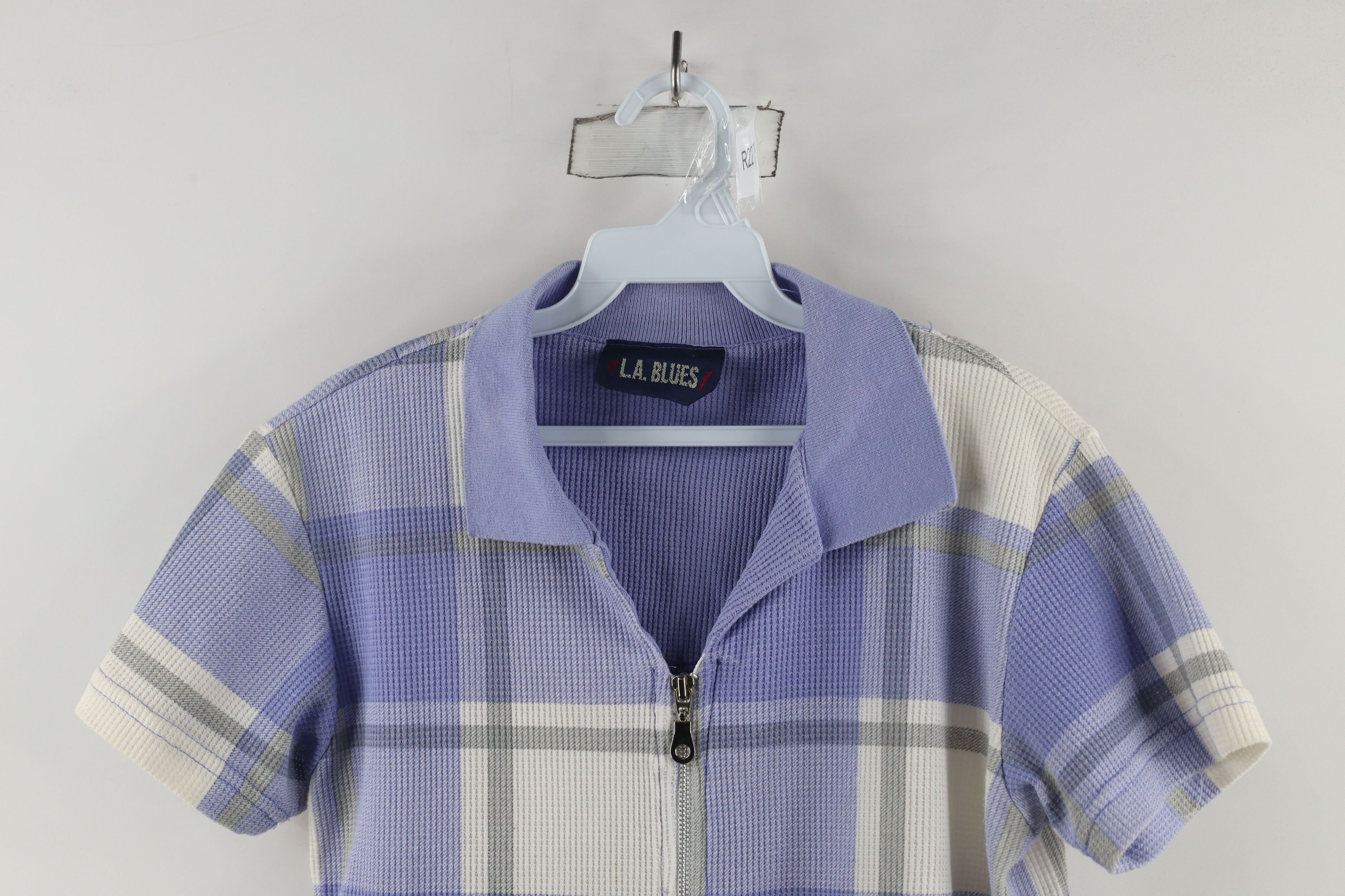 Vintage Vintage 90s Streetwear Thermal Knit Full Zip Polo Shirt Size M / US 6-8 / IT 42-44 - 2 Thumbnail