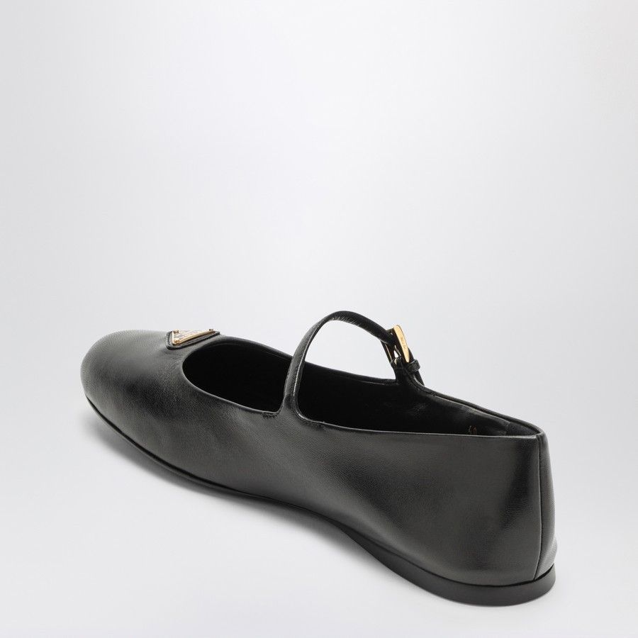 Prada o1d2blof0924 Leather Ballerina in Black Size US 9 / IT 39 - 4 Thumbnail