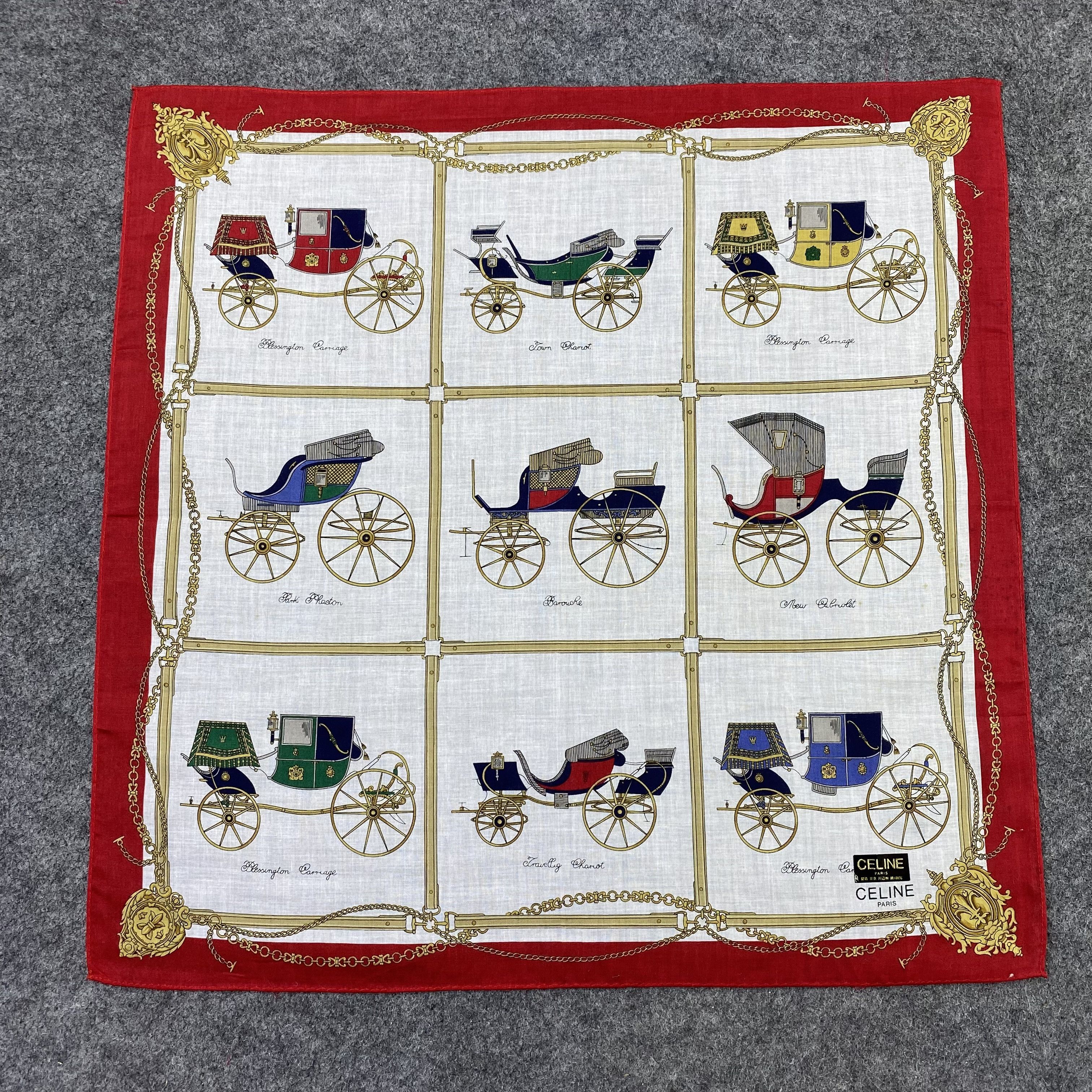 Celine Celine Handkerchief Neckerchief Bandana-B2025 Size ONE SIZE - 3 Thumbnail