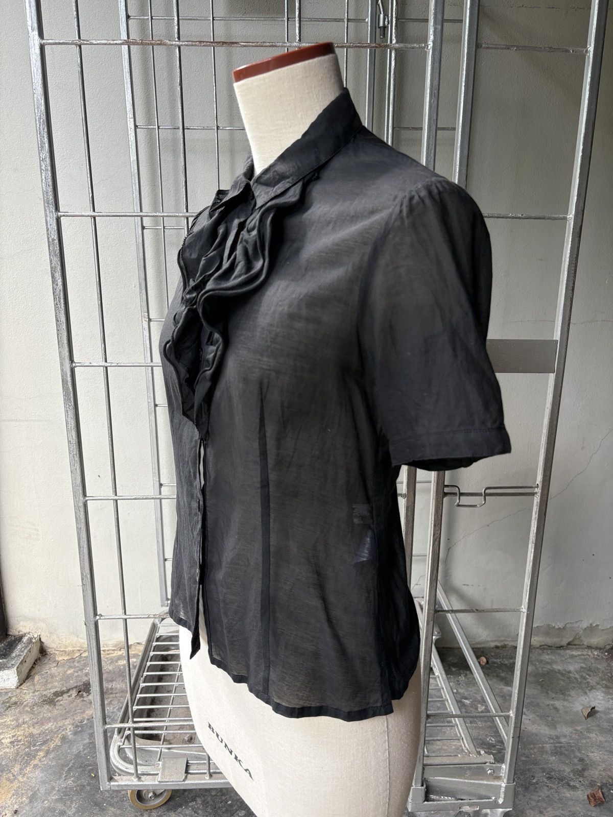 Courreges Courreges ruffle black shirt Size M / US 6-8 / IT 42-44 - 12 Thumbnail
