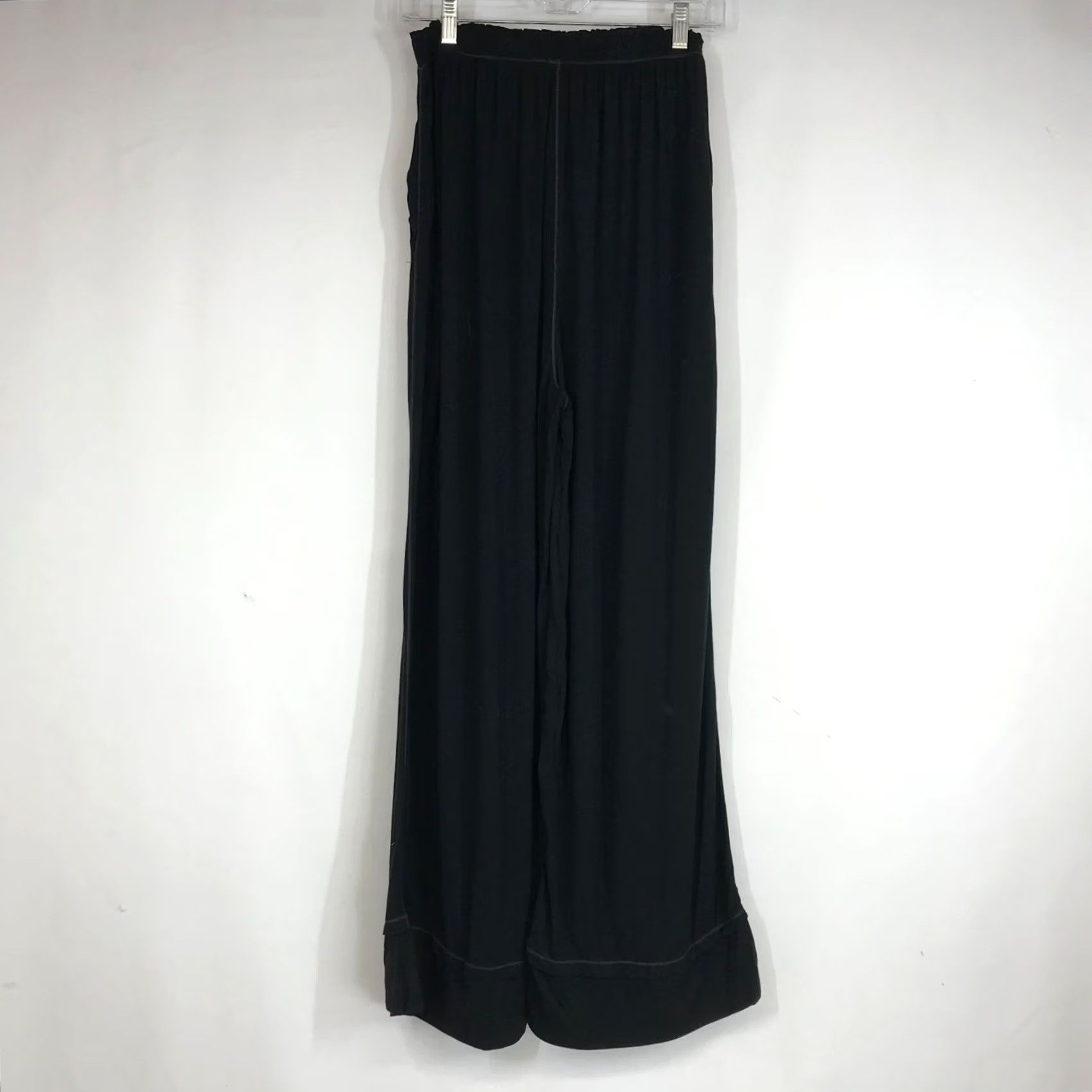 Free People FREE PEOPLE Women’s Pants S Black Elastic Waist Pull-On Lounge Pants Size 28" / US 6 / IT 42 - 4 Thumbnail