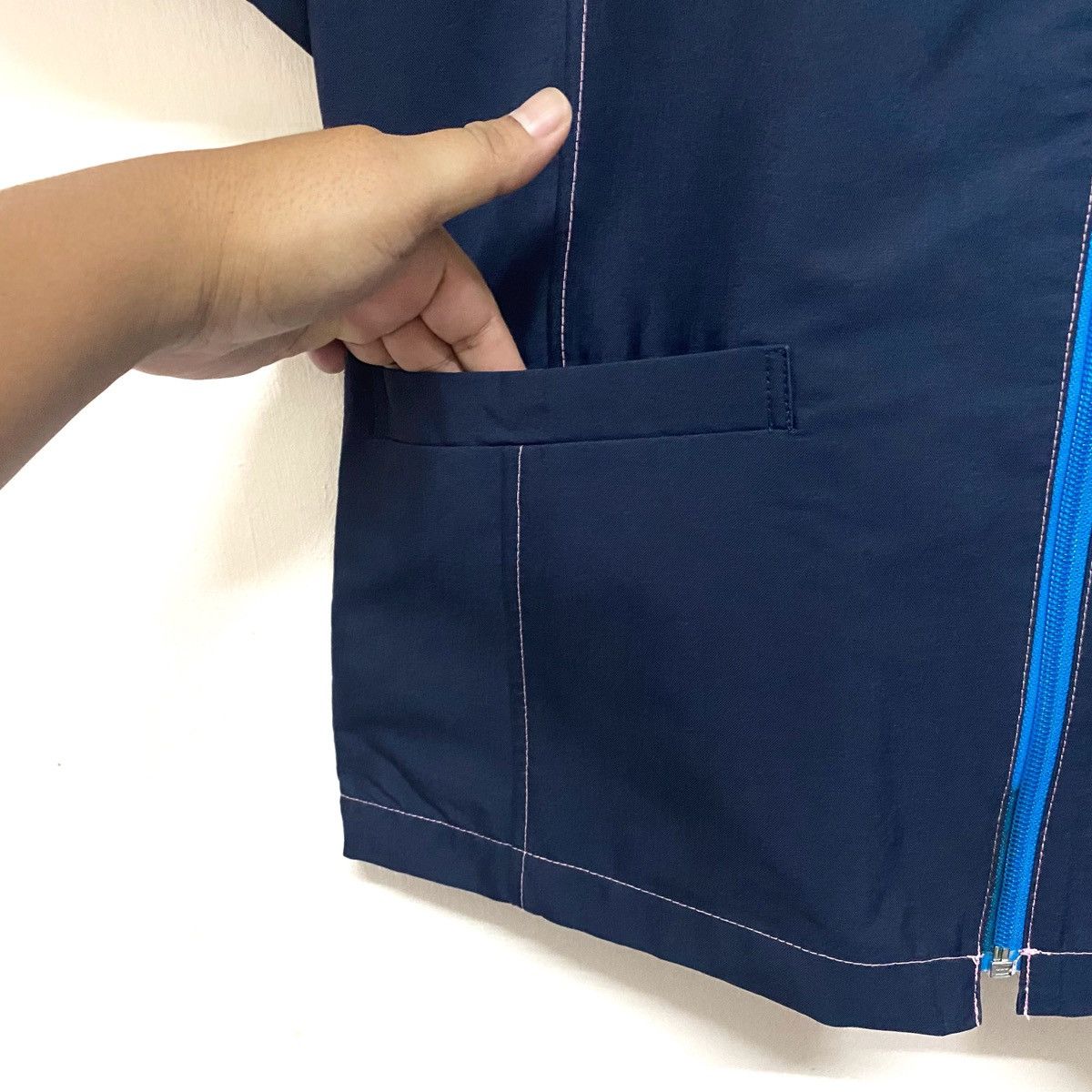 Japanese Brand × Uniform Wares Like New NOS Family Mart Short Sleeve Shirt Polos Zipper Up Size US L / EU 52-54 / 3 - 3 Thumbnail