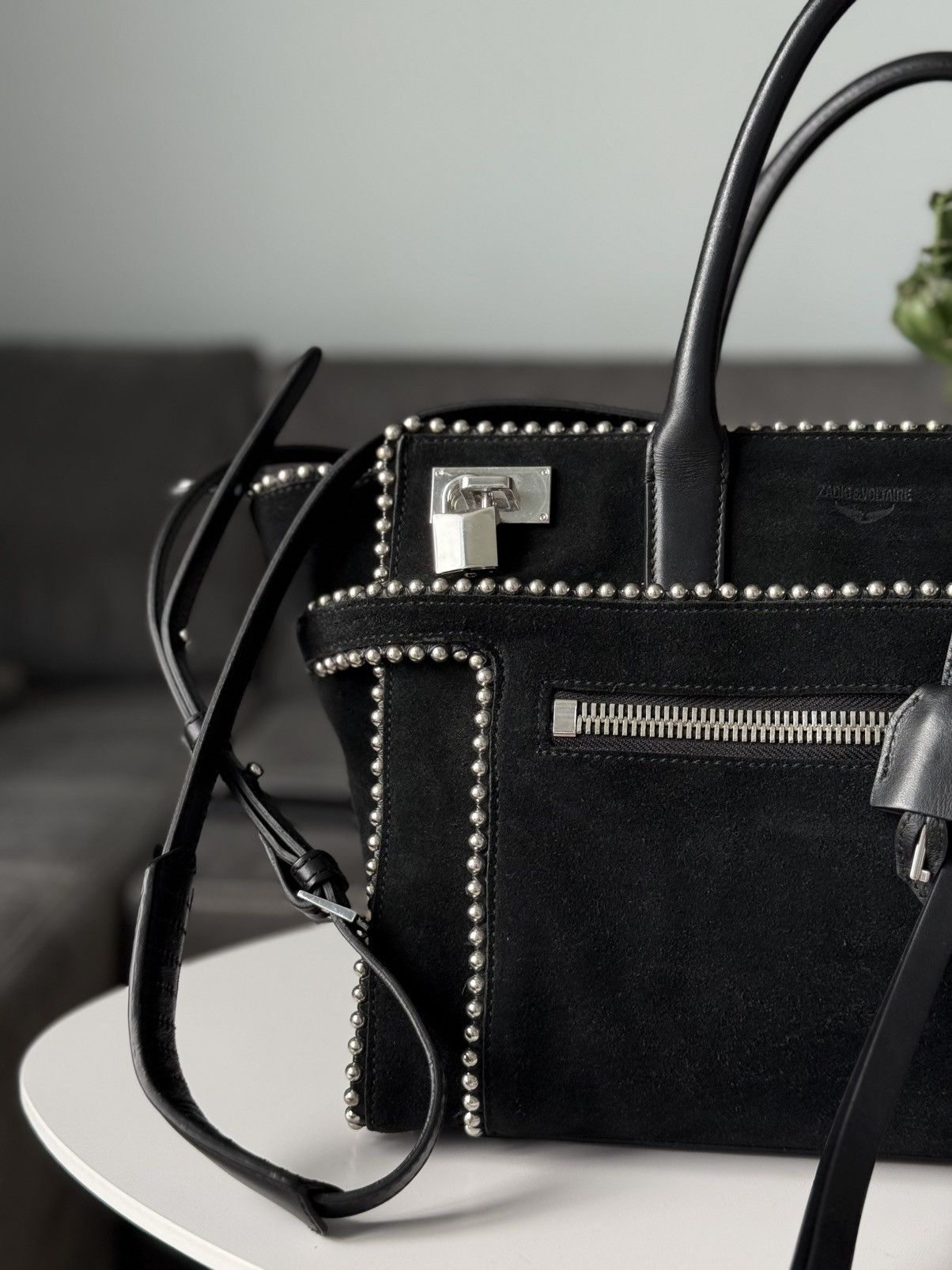 Zadig & Voltaire Zadig et Voltaire Bag Suede key lock Black Size ONE SIZE - 2 Thumbnail