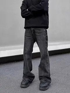 Jean Heavyweight vintage baggy y2k micro flare street jeans Size US 29 - 4 Thumbnail