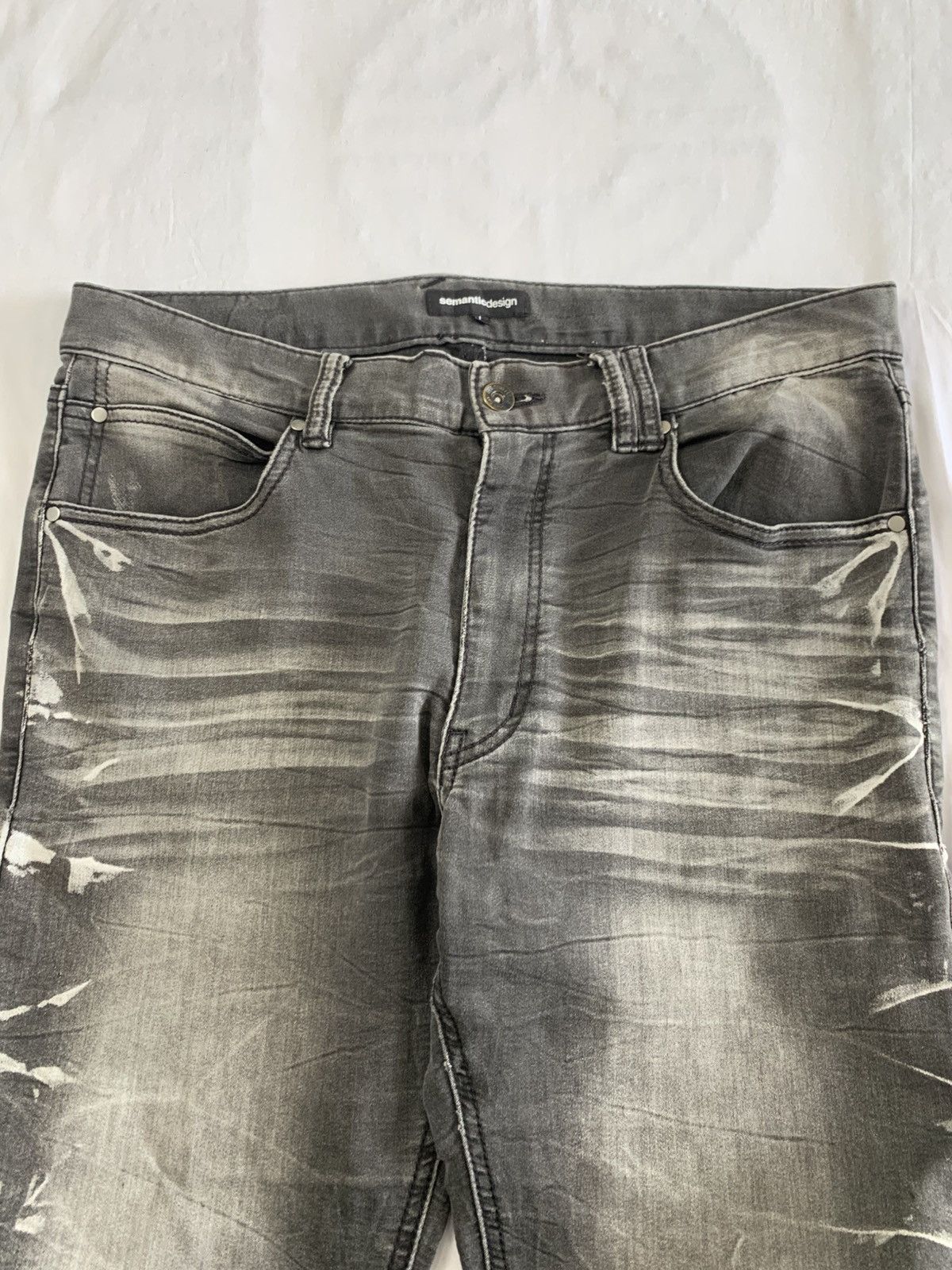 semanticdesign Skinny acid wash denim jeans from semanticdesign Size US 34 / EU 50 - 4 Thumbnail