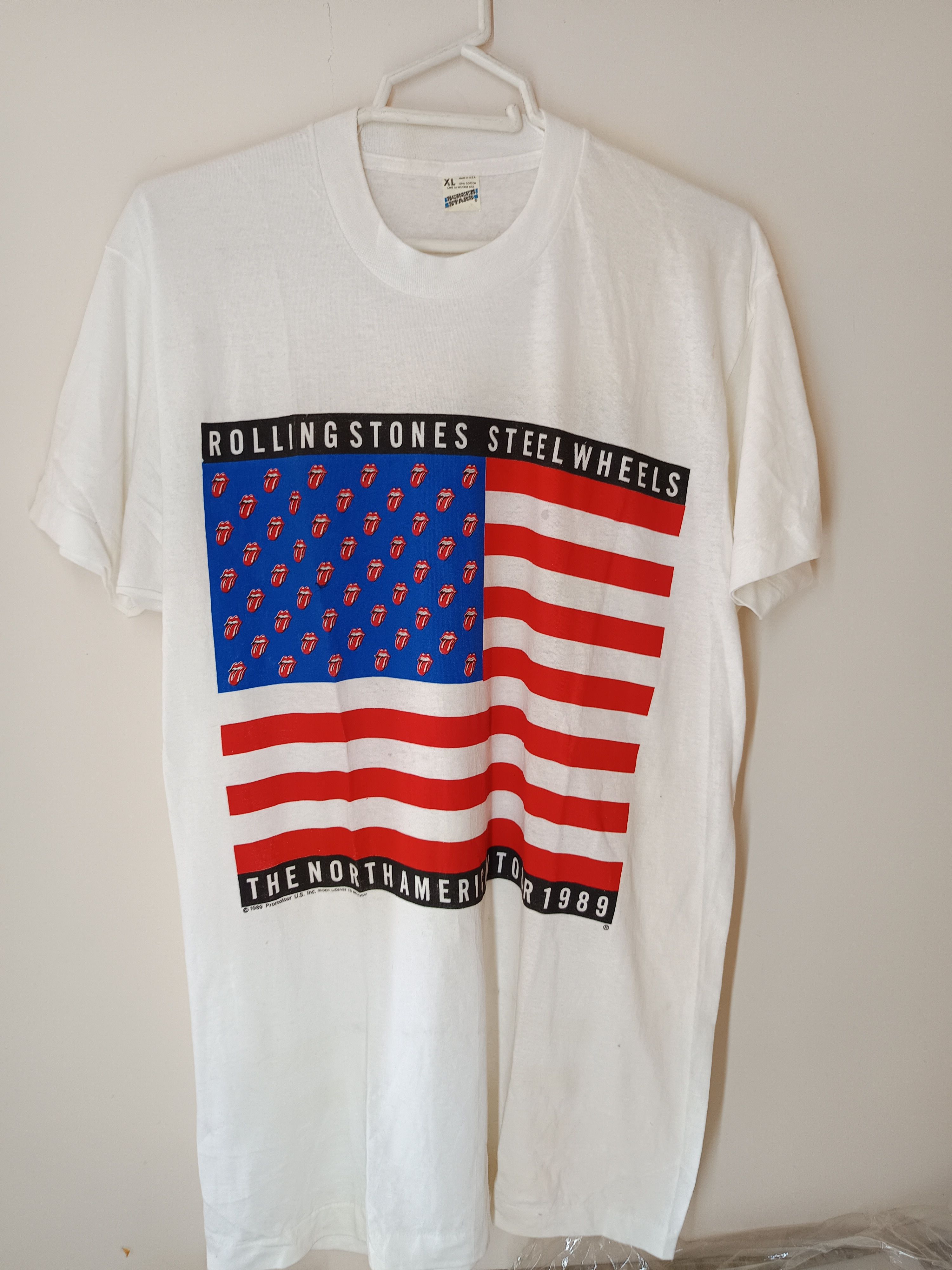 Band Tees × The Rolling Stones × Vintage VTG Rolling Stone Steel wheels The North American Tour 1989 Size US XL / EU 56 / 4 - 2 Thumbnail