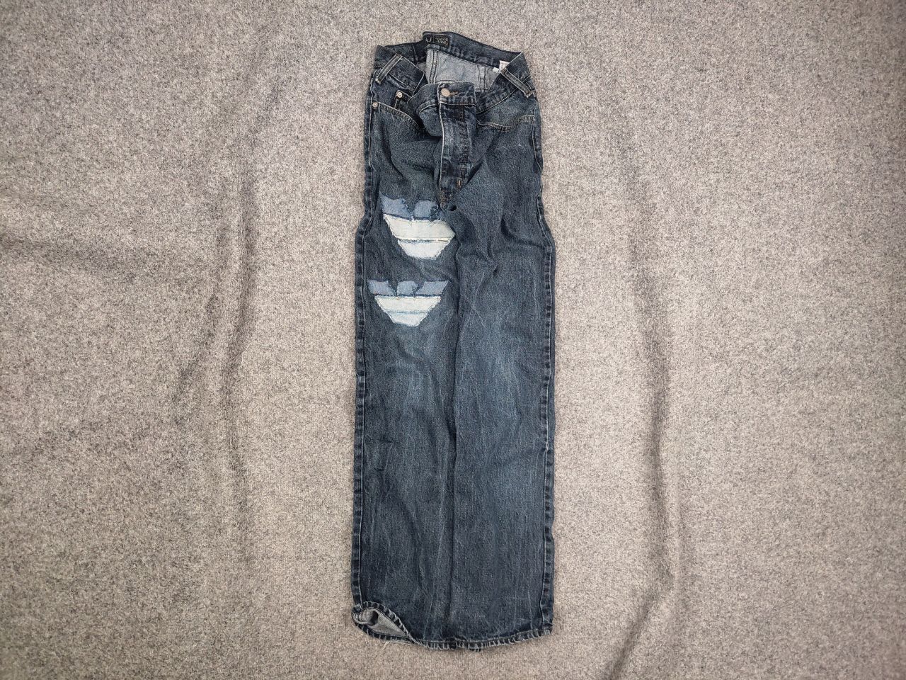 Armani Rare Vintage Armani Jeans big Logo Faded Denim Y2K Style Size US 34 / EU 50 - 2 Thumbnail