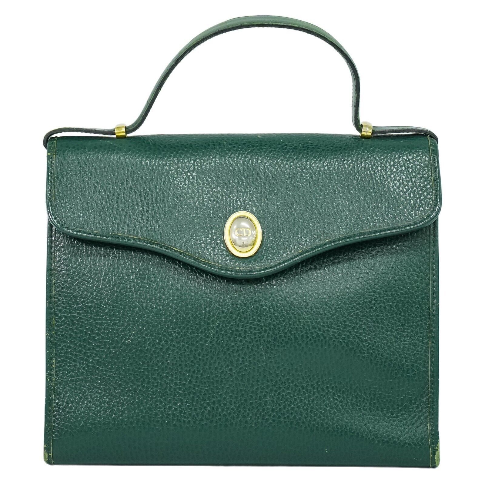 Dior Green Leather Handbag (Pre-Owned) Size ONE SIZE - 1 Thumbnail