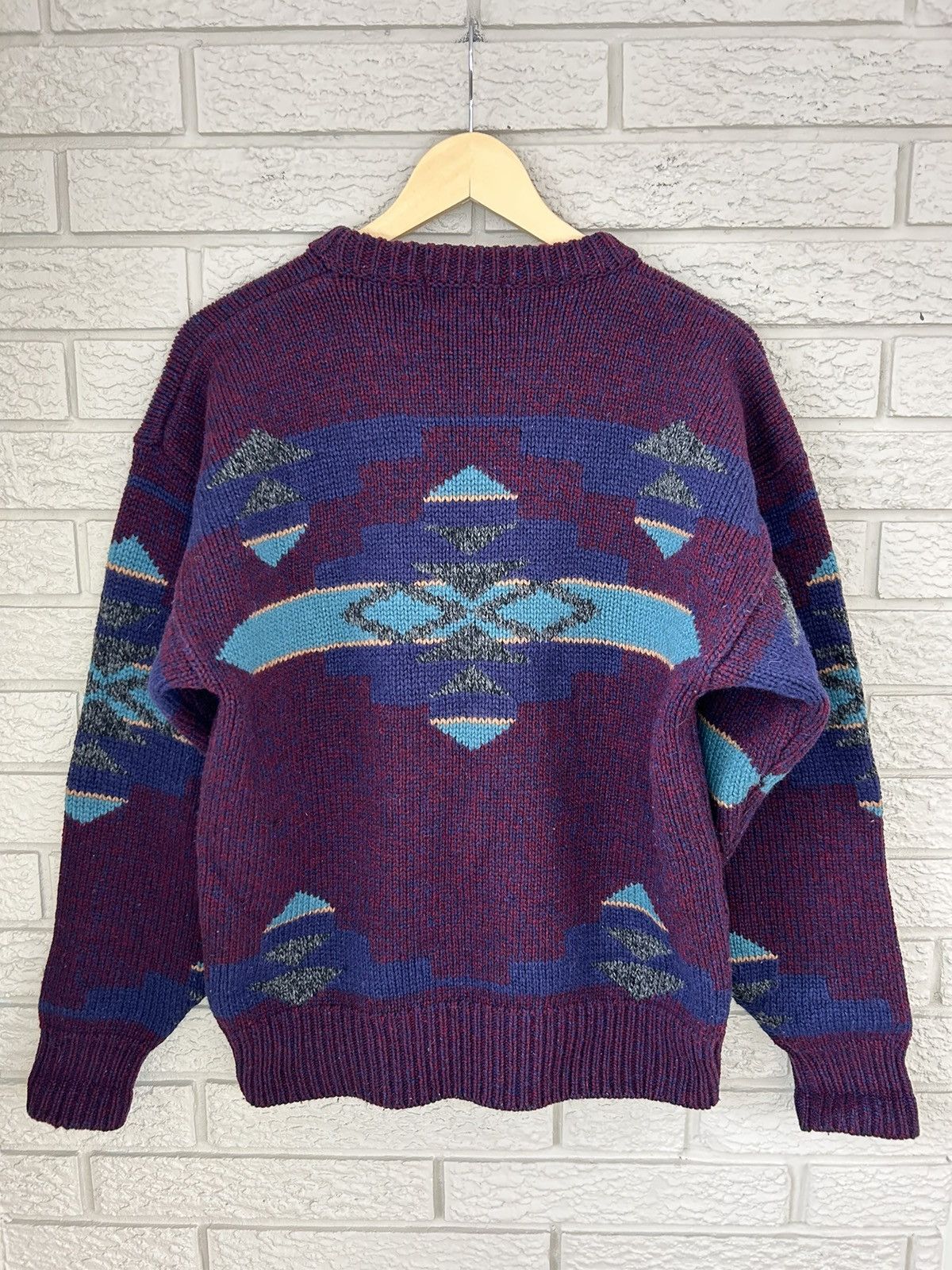 Eddie Bauer Vintage 90s Eddie Bauer Wool Aztec Knit Sweater Size US M / EU 48-50 / 2 - 5 Thumbnail