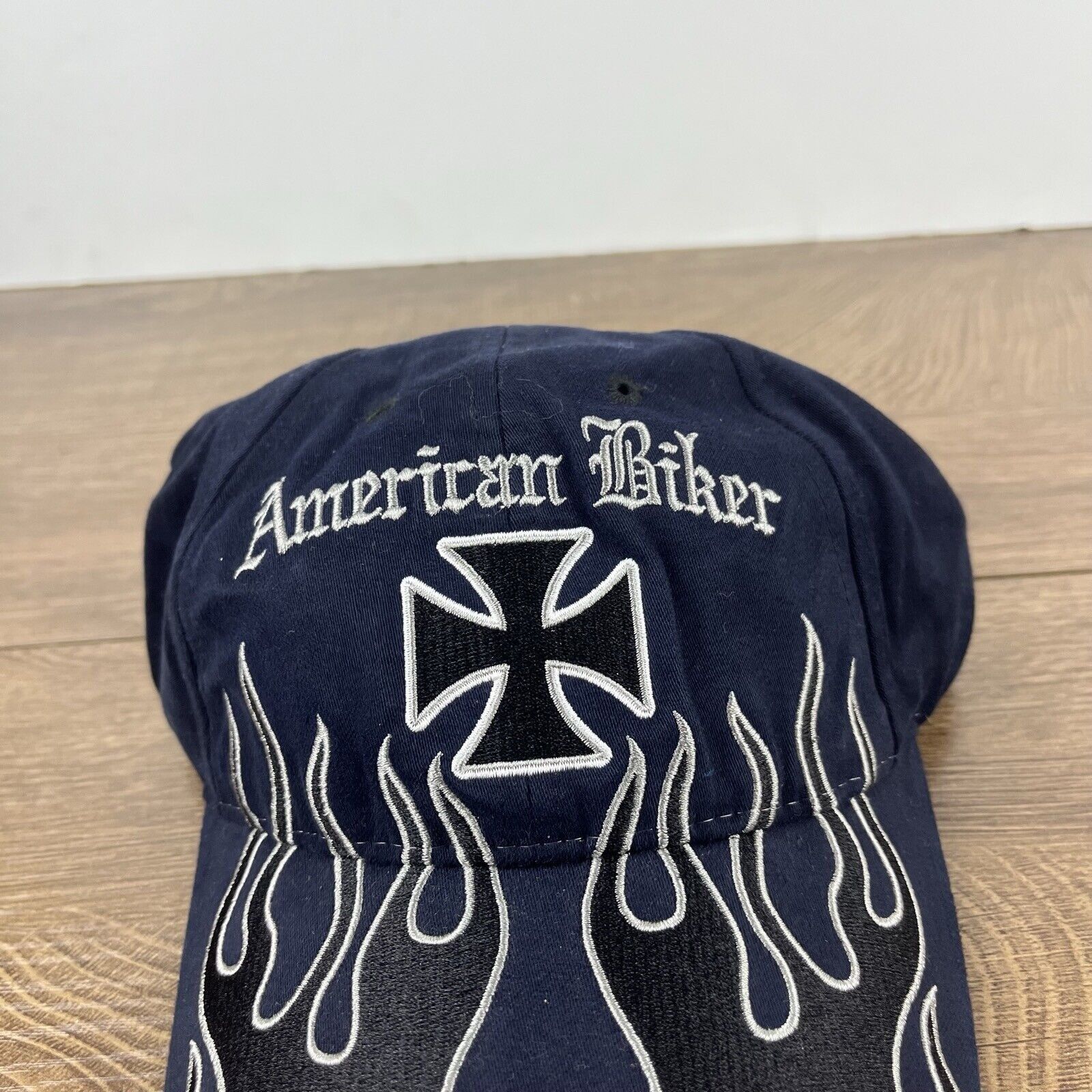 Other American Biker Hat Motorcycle Biker Blue Cap Adjustable Blue Size ONE SIZE - 6 Thumbnail