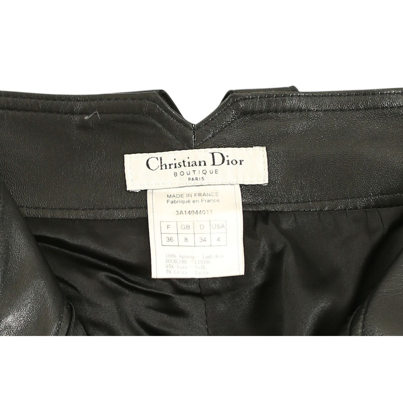 Dior by John Galliano F/W 2003 Black Leather Moto Buckle Pants Size 26" / US 2 / IT 38 - 3 Thumbnail
