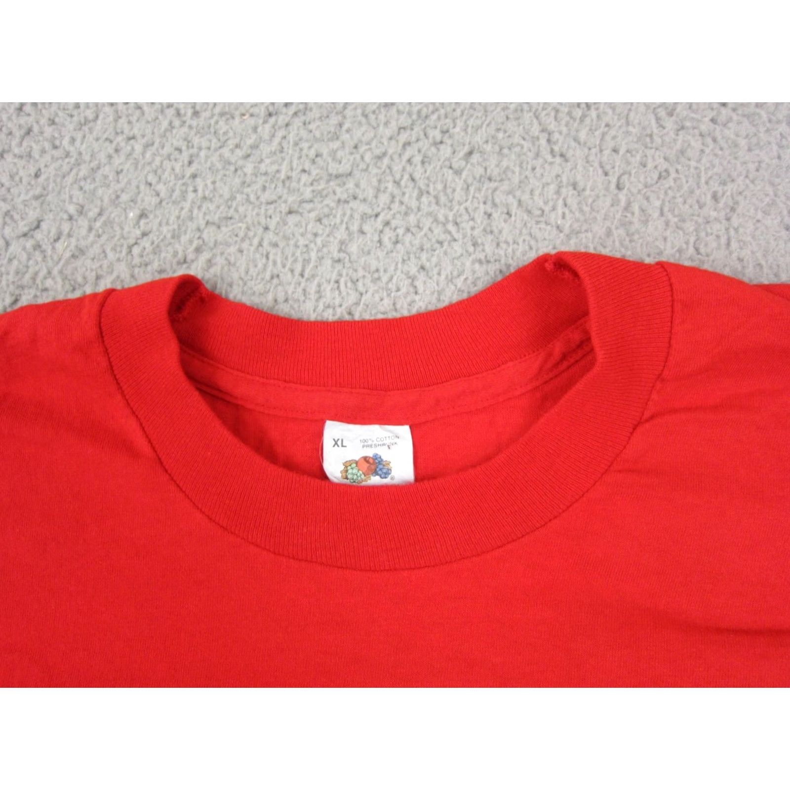 Fruit Of The Loom VINTAGE Fruit of the Loom Shirt Mens XL Red Single Stitch Made USA Shirt XL Red Mens Vintage Fruit of the Loom Shirt Size US XL / EU 56 / 4 - 3 Thumbnail