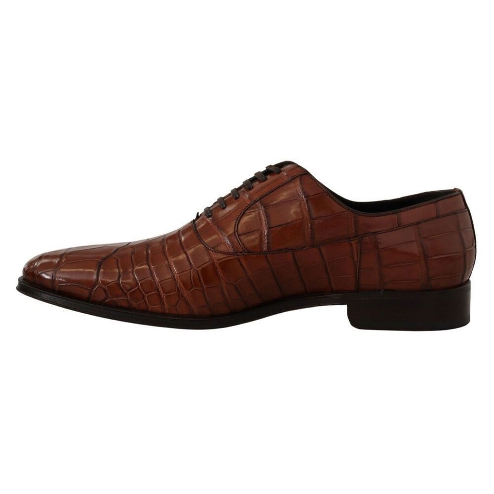 Dolce & Gabbana Dolce & Gabbana Elegant Exotic Crocodile Leather Formal Shoe Size US 11 / EU 44 - 5 Thumbnail