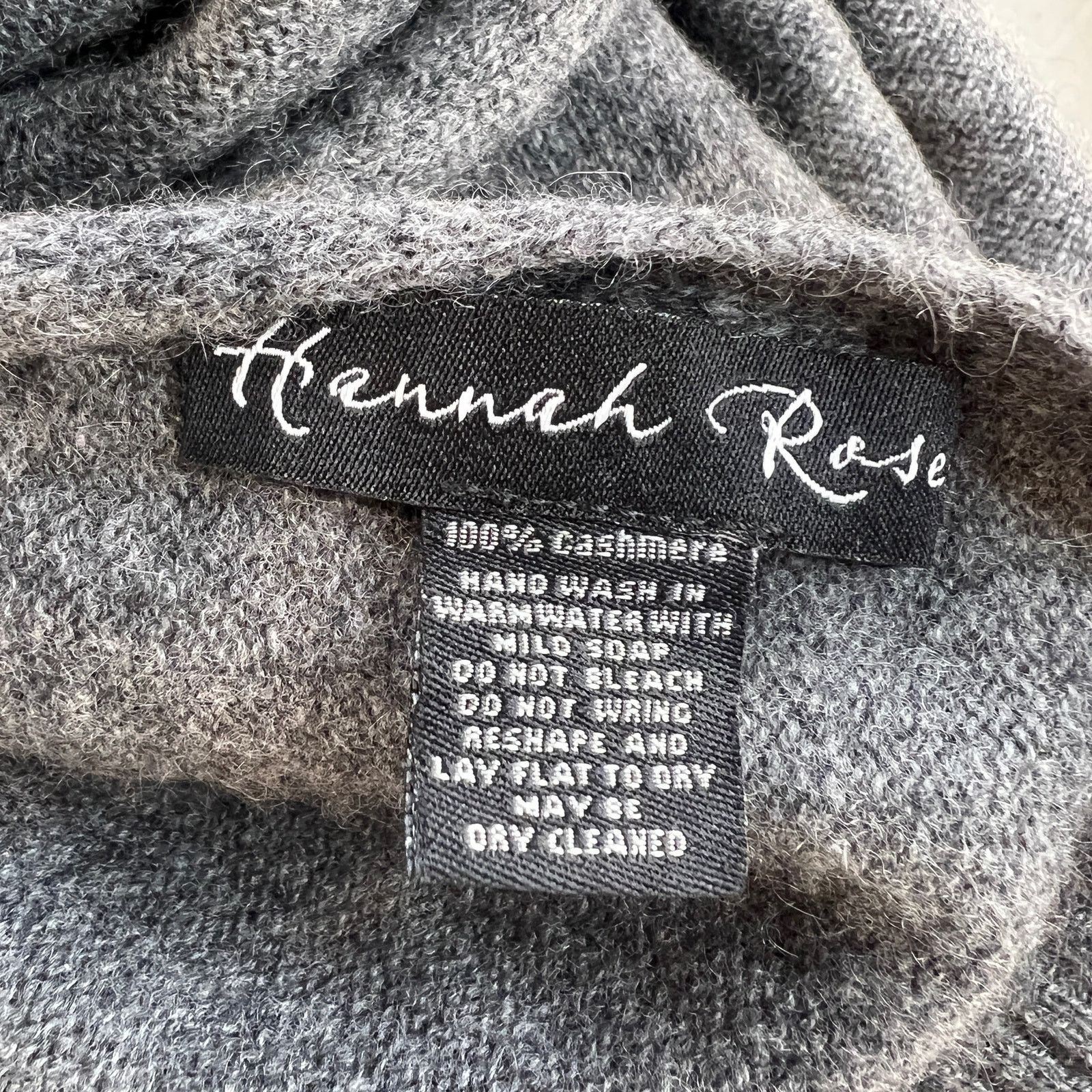 Other Hannah Rose Cashmere Gray Scarf Fringed Travel Wrap Soft Size ONE SIZE - 3 Thumbnail
