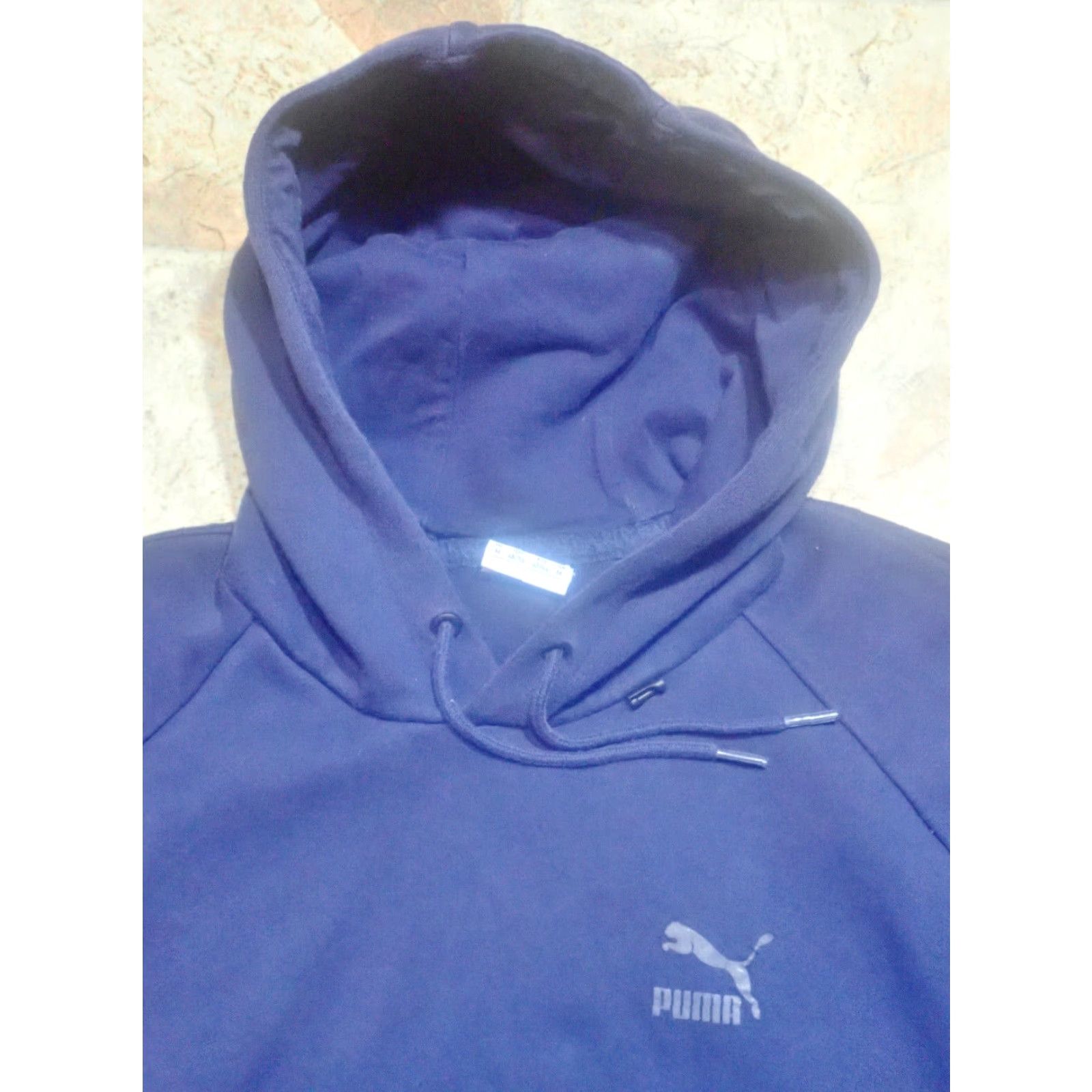 Puma VINTAGE PUMA Navy Blue Huge Spell Out Logo Pullover Hoodie Sweatshirt Mens M Navy Pullover Hoodie Logo 90s/2000s Mens Clothing Size US M / EU 48-50 / 2 - 7 Thumbnail