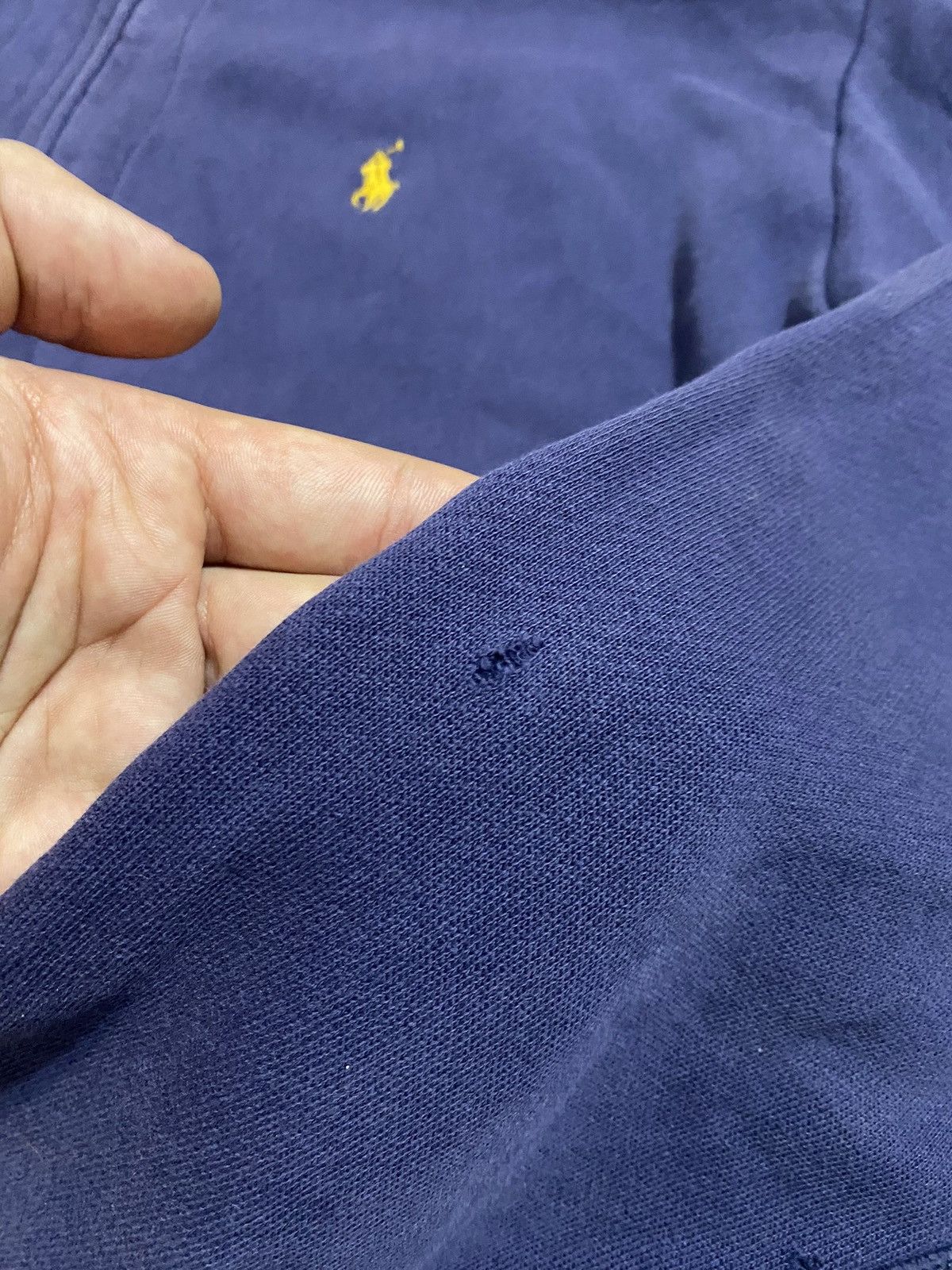 Polo Ralph Lauren × Ralph Lauren × Vintage Vintage Polo Ralph Lauren Distressed Zip Hoodie Oversized Size US XL / EU 56 / 4 - 9 Thumbnail