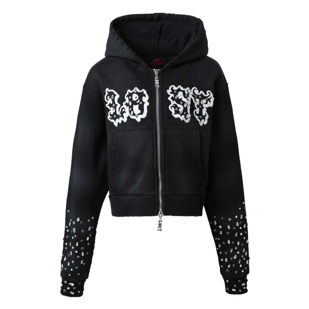 LOST INTRICACY Lost Intricacy 'Patch' Washed Black Zip Up Hoodie (Women's) Size US S / EU 44-46 / 1 - 1 Preview