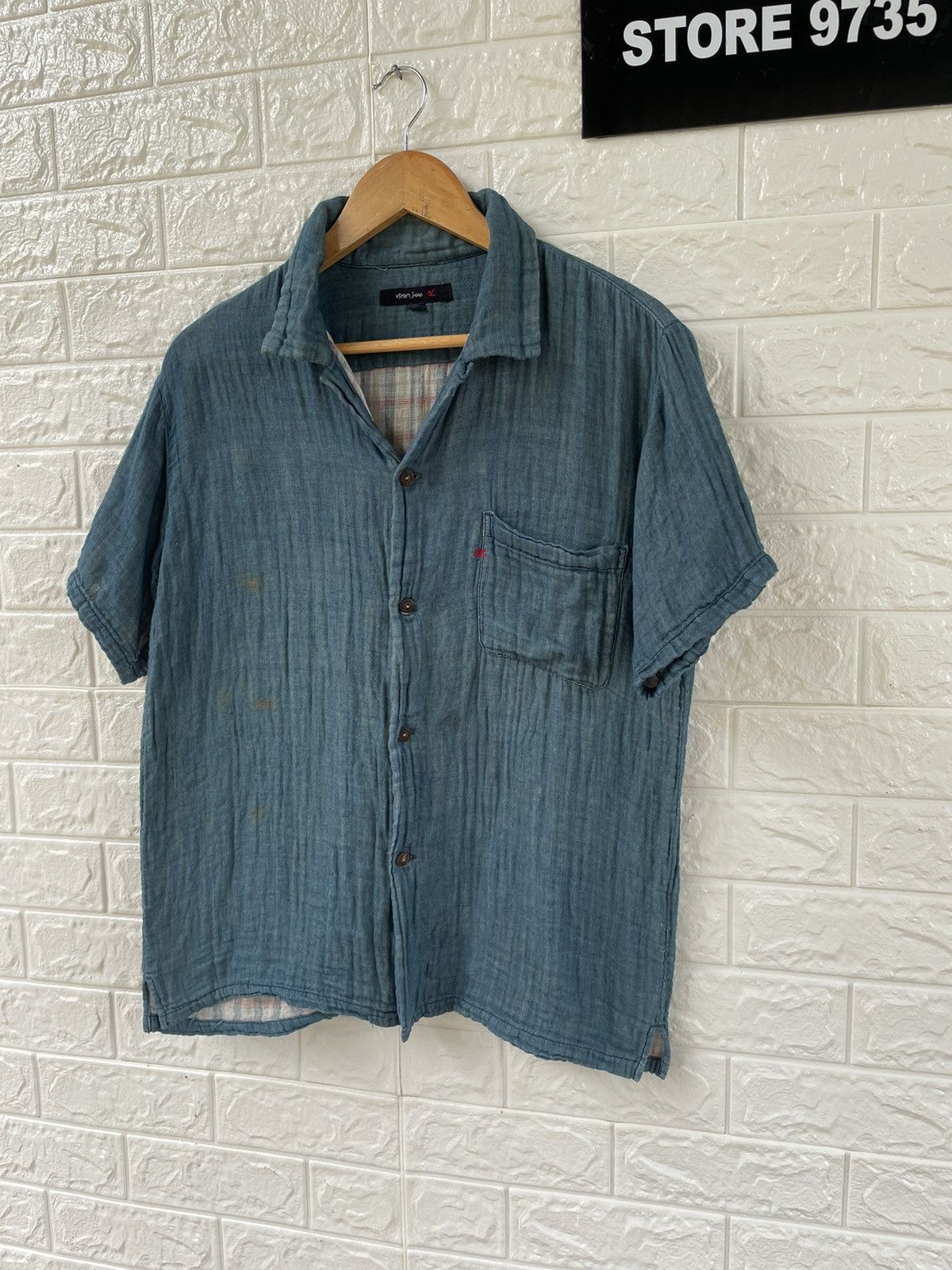 45rpm 45RPM Buttom Up Short Sleeve Shirt Size US L / EU 52-54 / 3 - 3 Thumbnail